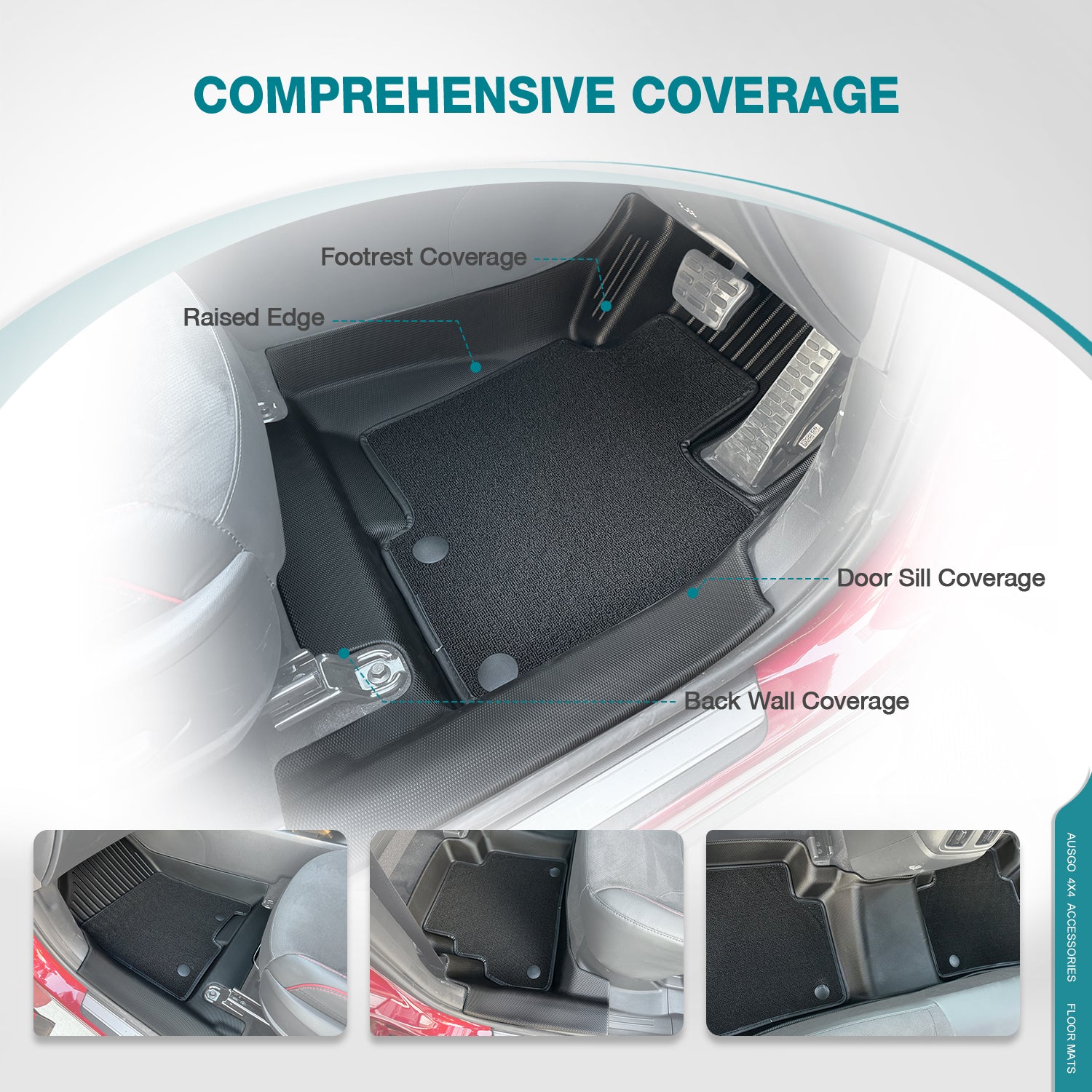 Premium Double Layer All-Weather Car Floor Mats for Hyundai Tucson 2021-2024 - Waterproof & Durable Protection - Perfect for Road Trips, Commuting & Outdoor Adventures