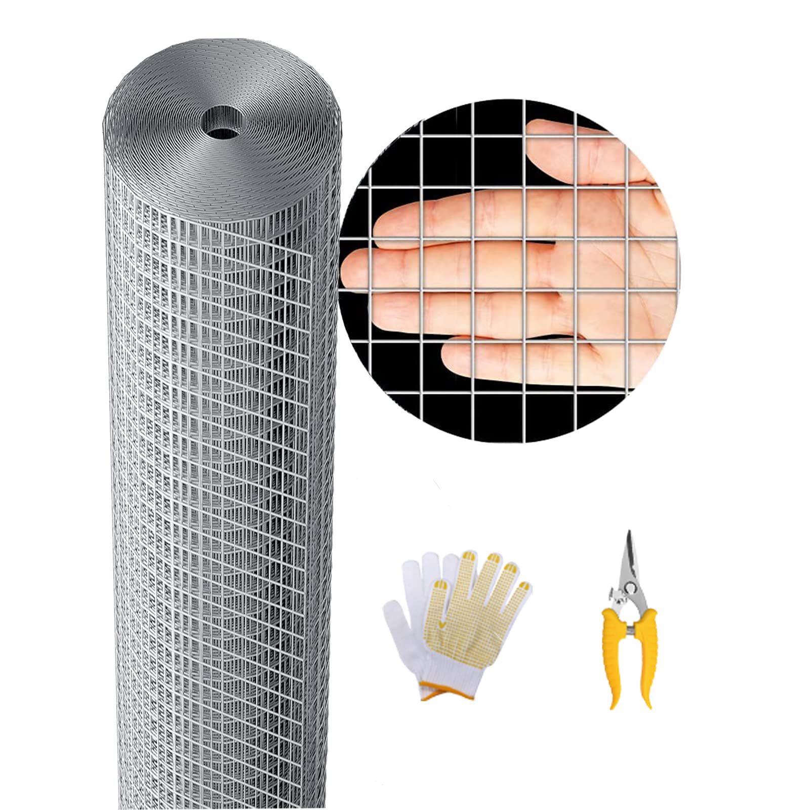 1/2 Inch Galvanized Chicken Wire Mesh Roll - 19 Gauge 36