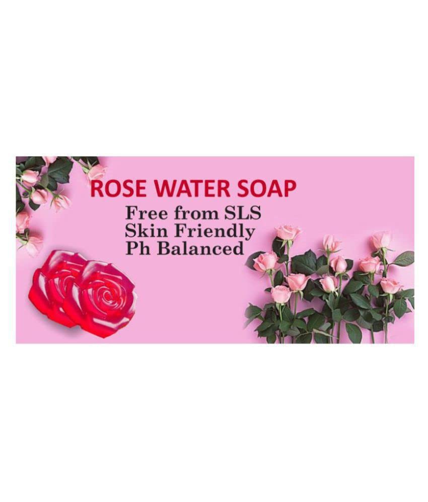 BADAHAIR® Organic Rose Sandalwood Soap for Glowing Skin - Handmade, Herbal, Natural, Paraben & Sulfate Free (Set of 3x100g) - Perfect for Daily Face Cleansing & Spa Relaxation