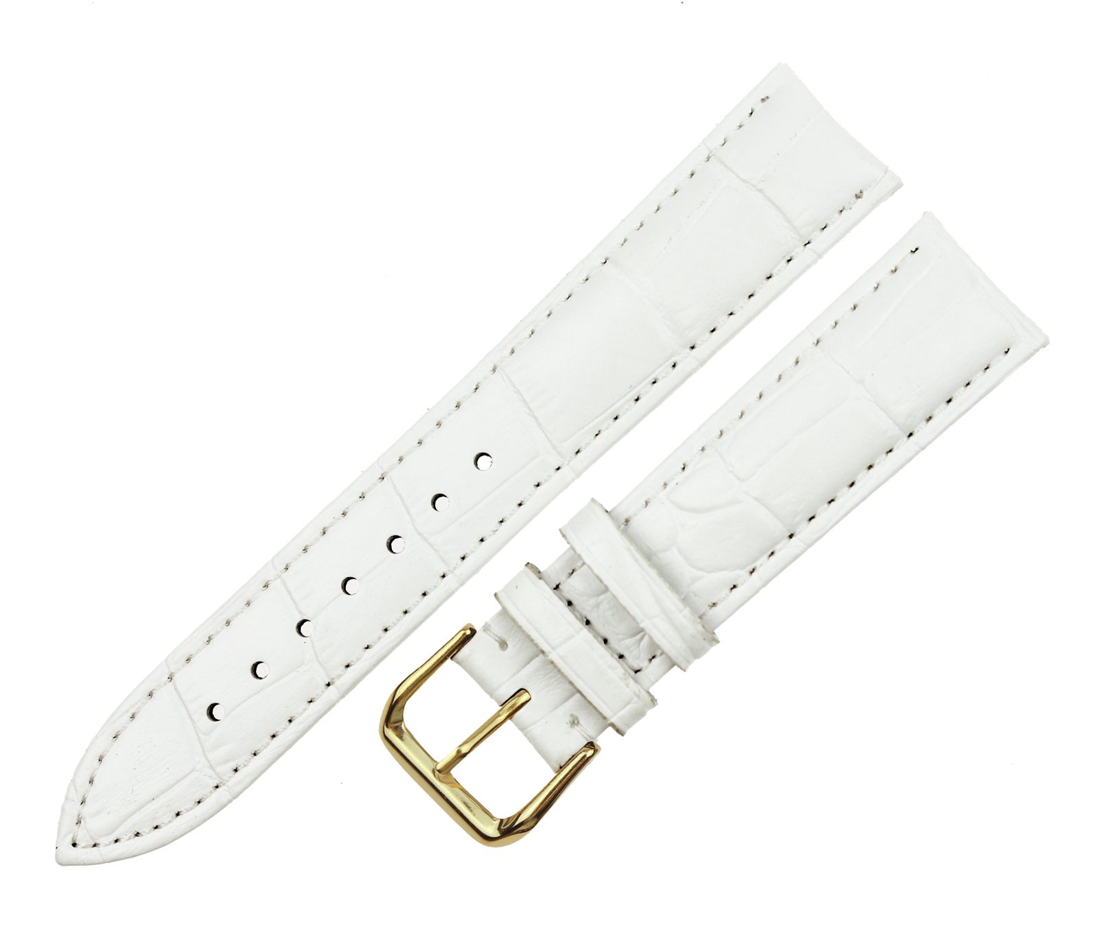 Leather Watch Band Strap - Gold Buckle, Multiple Colors for Men & Women | Casual & Formal Wear