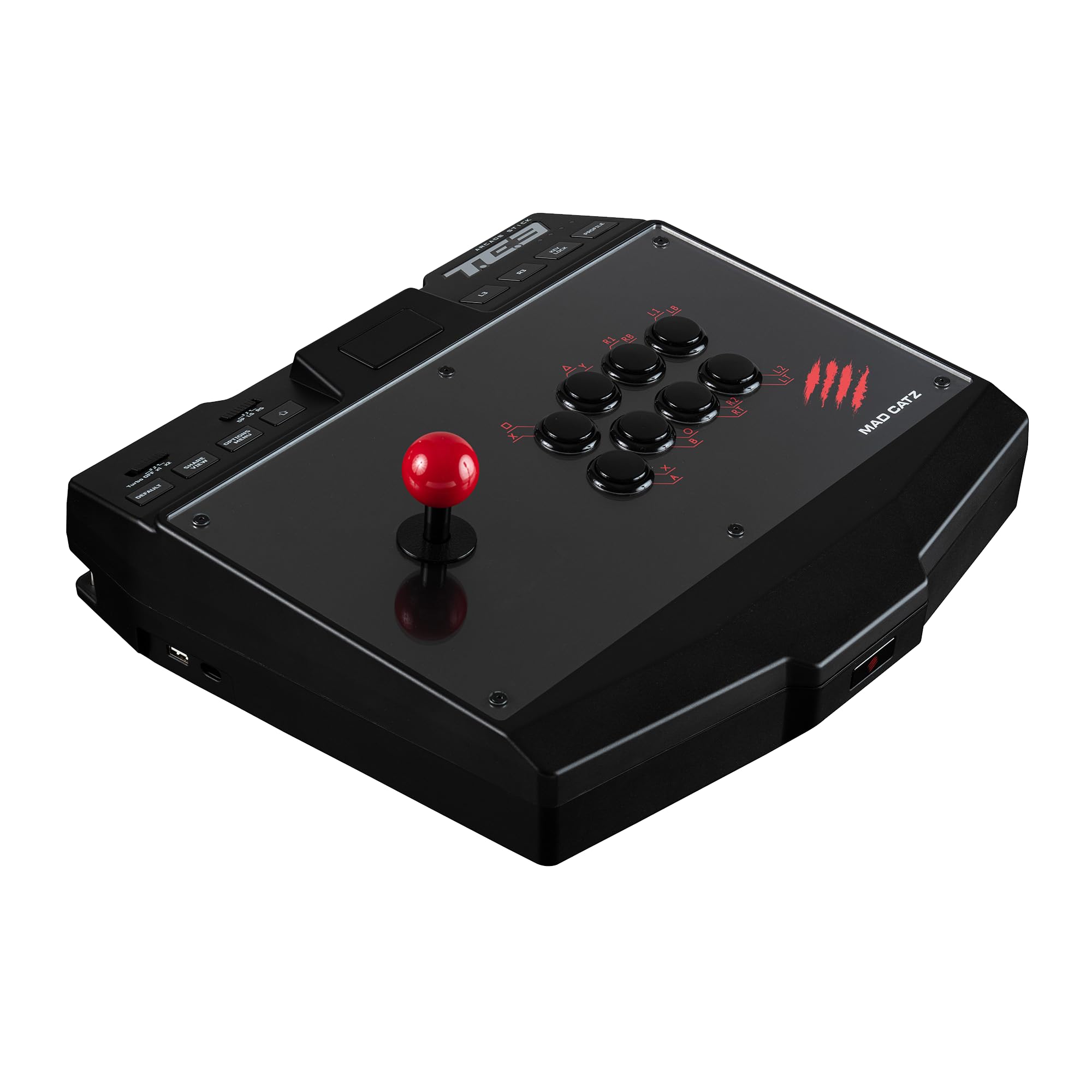 Mad Catz T.E.3 Arcade Fight Stick for PC, PS4, Nintendo Switch & Xbox Series X/S - Sanwa Buttons & Joystick - Professional Fighting Game Controller for Street Fighter 6, Tekken 8, Super Smash Bros - Perfect for Tournaments & Home Gaming Setup