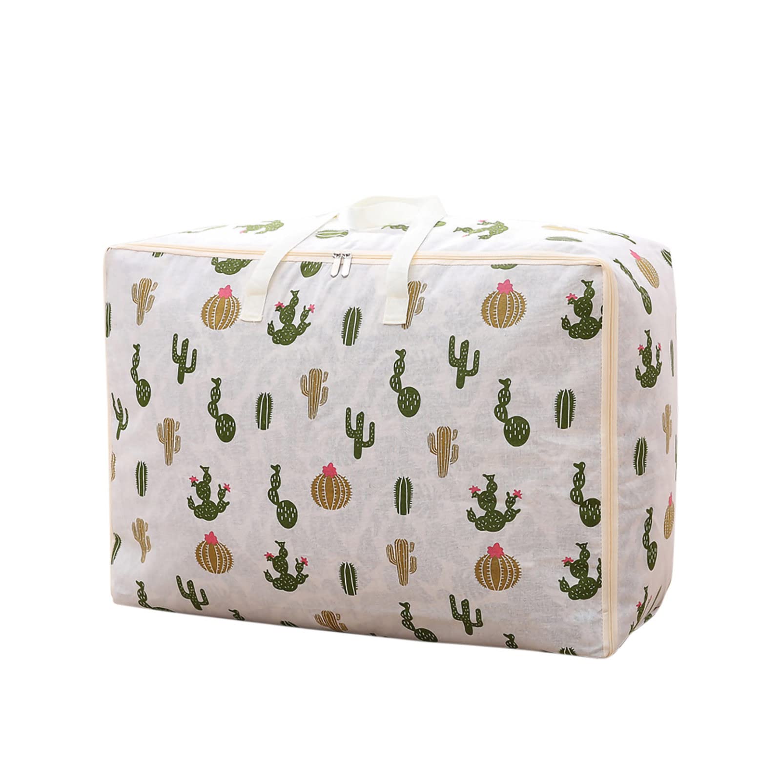 4#PP Large Capacity Storage Bag with Handle - Foldable Organizer for Quilts, Blankets & Pillows | Perfect for Closet, Bedroom & Travel Organization