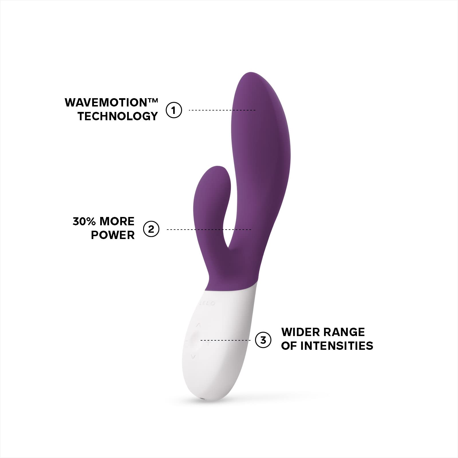 LELO INA Wave 2 Rabbit Vibrator for Women - Dual G-Spot & Clitoral Stimulator with Wavemotion Technology, 12 Vibration Modes, Waterproof & Body-Safe Silicone - Perfect for Solo Play & Couples Intimacy (Purple)