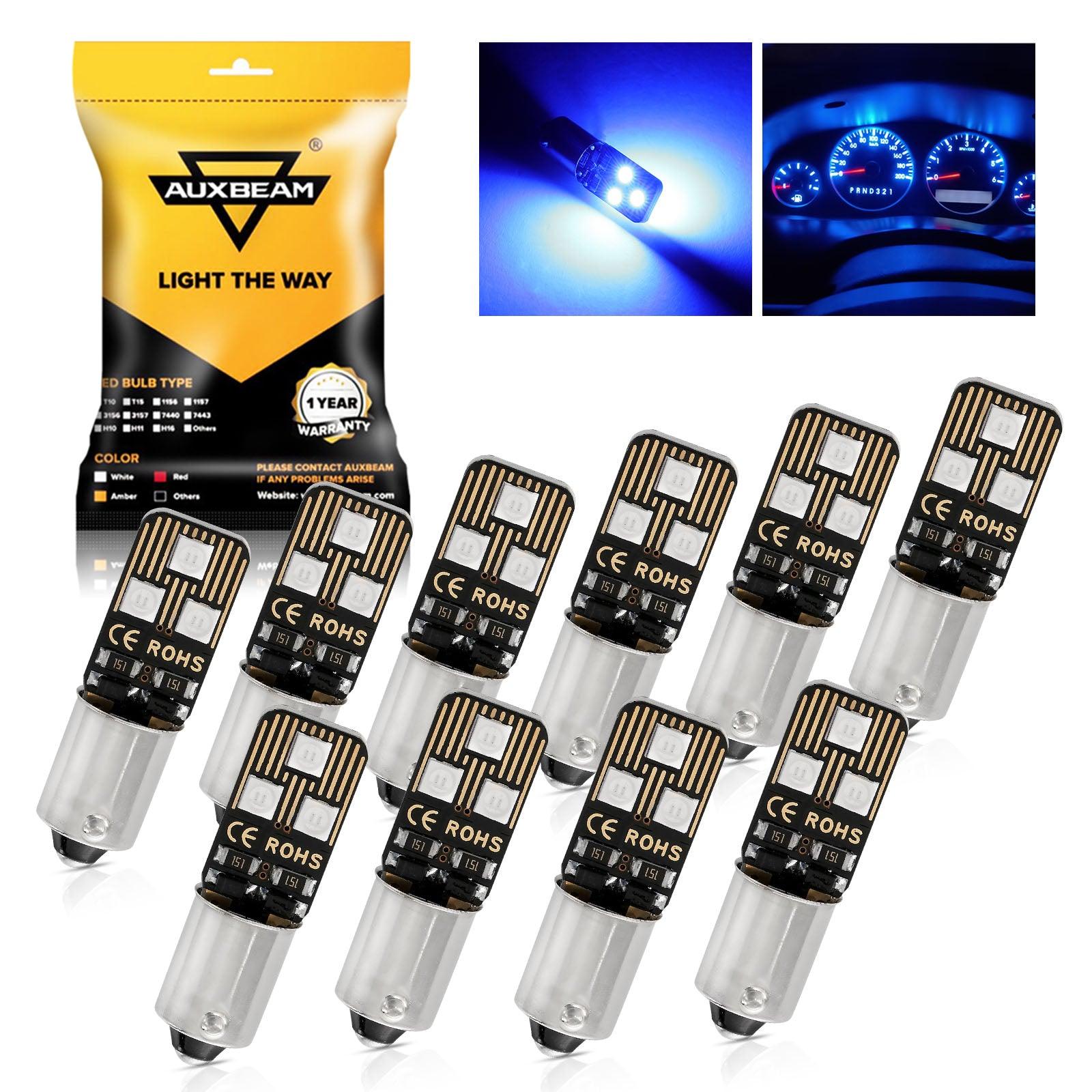 10PCS BA9S BA9 1895 1891 53 57 LED Bulbs - Super Bright Blue Interior Car Lights for Dome, Map, License Plate & Glove Box - Energy Efficient Replacement Bulbs for Cars, Trucks, SUVs (Perfect for Night Driving & Custom Interior Lighting)