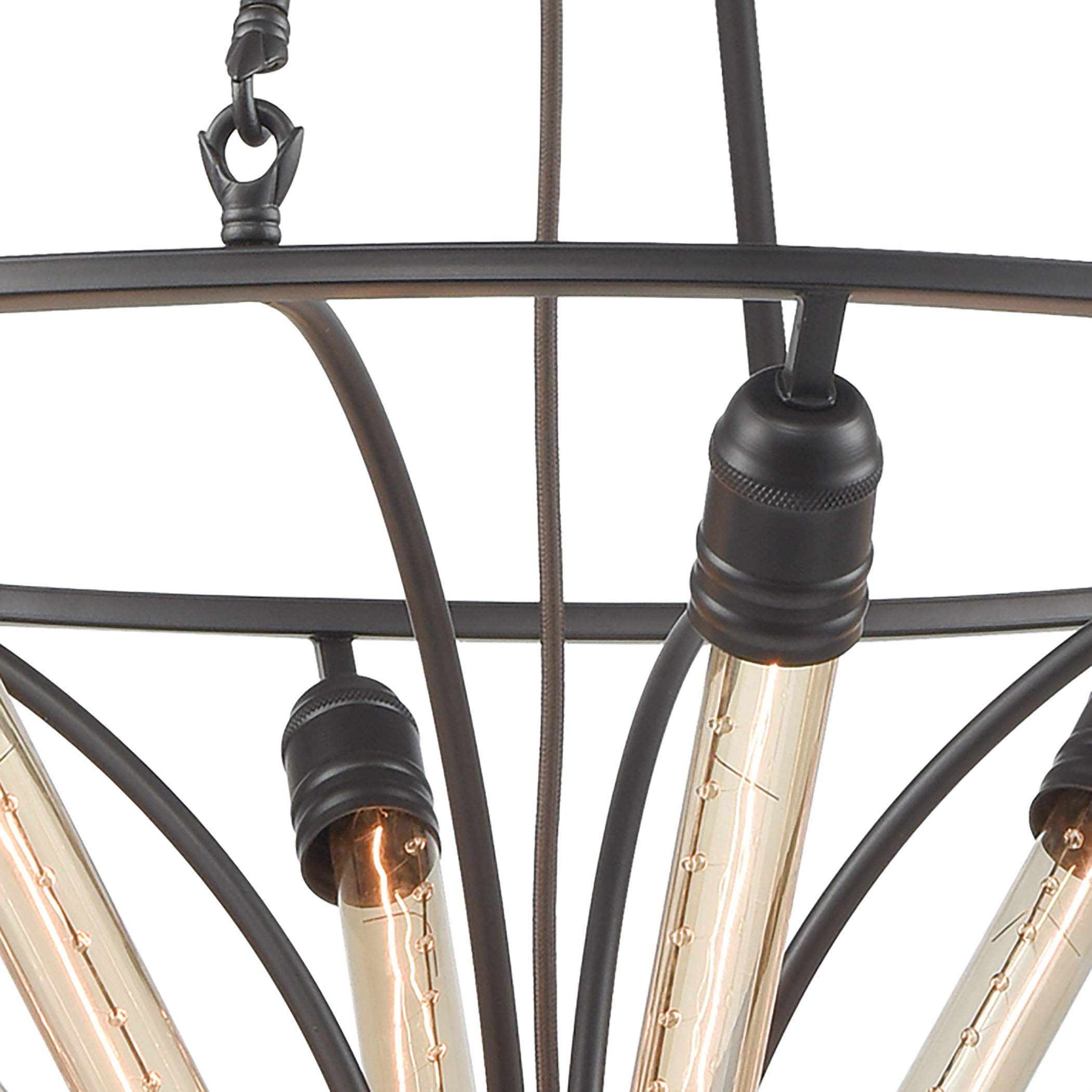 Elk Home 69226/8 27-Inch Wide 8-Light Oil Rubbed Bronze Chandelier - Elegant Dining Room Lighting Fixture for Farmhouse & Traditional Decor