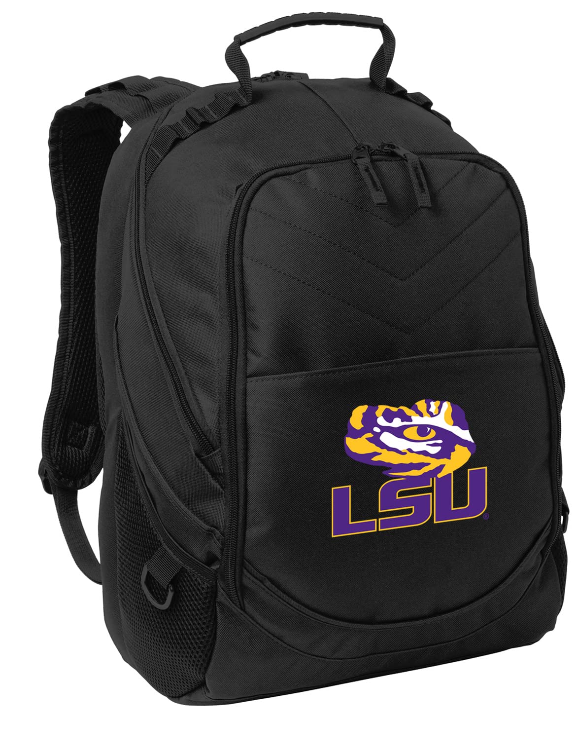 LSU Tigers Official Logo Laptop Backpack - Durable Computer Bag for School, Work & Travel