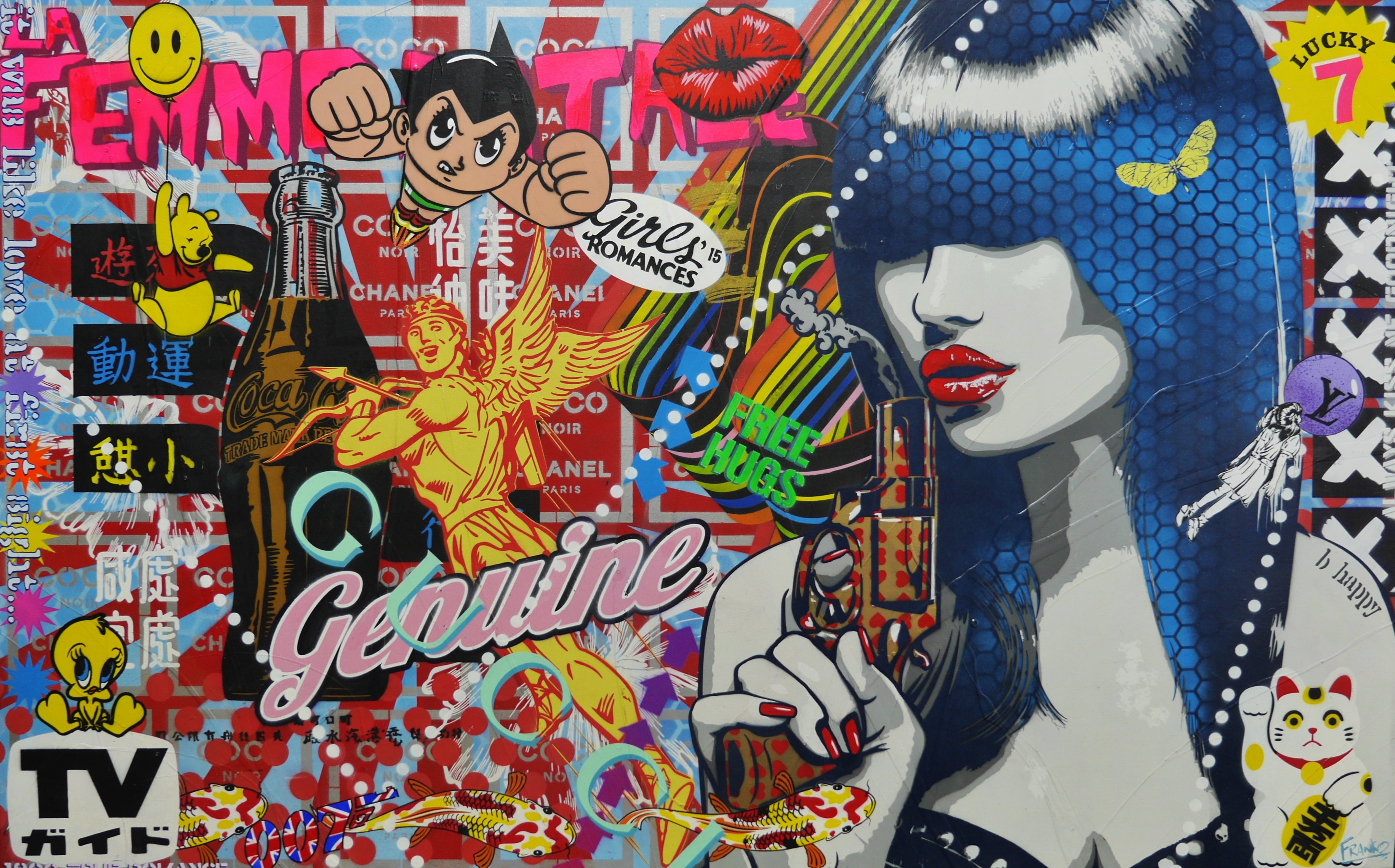 160cm x 100cm Textured Urban Pop Art Canvas Painting - Modern Home Decor for Living Room, Bedroom & Office Wall Art - Perfect Gift for Art Lovers