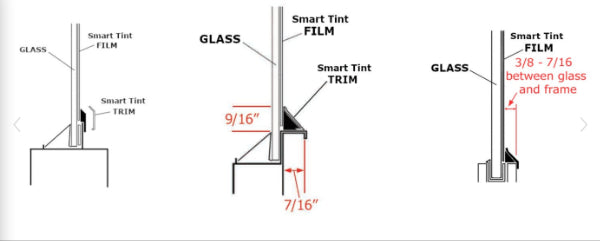Smart Tint Part #21868: Smart Film Bus Bar Trim Kit - White or Black for Windows, Doors & Glass Partitions | DIY Privacy Solution for Home & Office