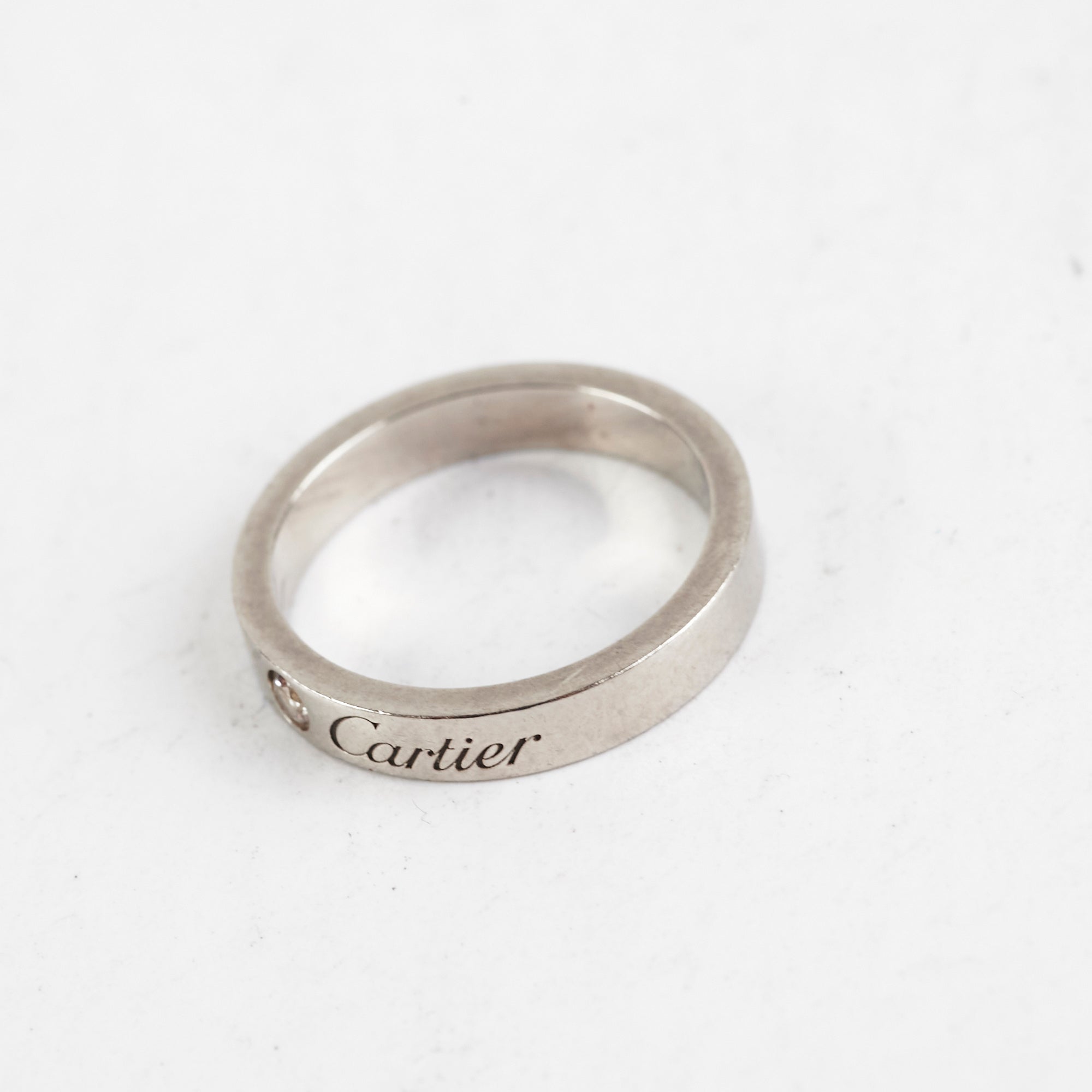 Cartier Platinum Diamond Ring for Women - Size 4.8 (US) - Luxury Wedding Band, Engagement Ring & Anniversary Gift - Perfect for Proposals, Special Occasions & Everyday Elegance