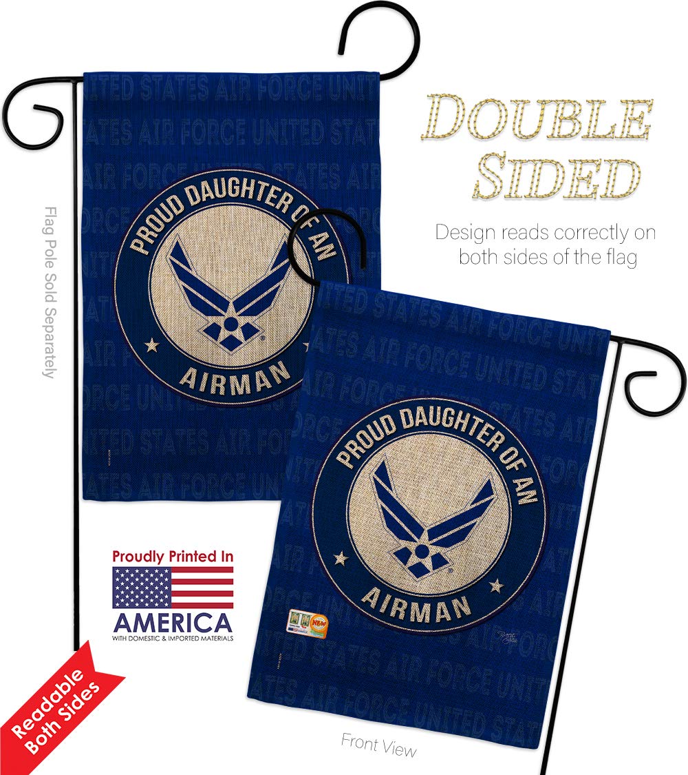 USAF Air Force Garden Flag Set - Double-Sided 13x18.5 - Perfect for Military Yard Decor