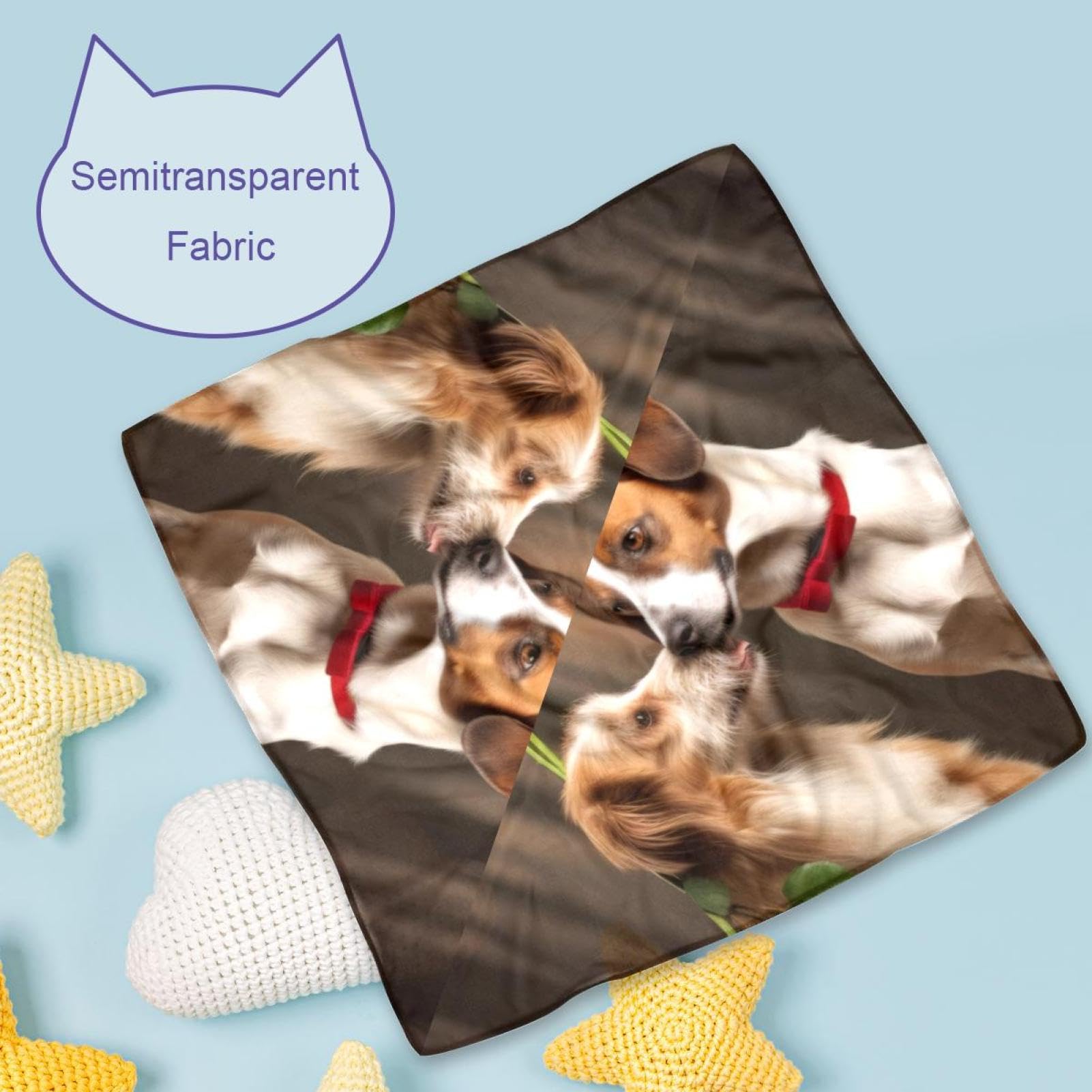 Cute Dog Bandanas Set of 2 - Floral Animal Print Pet Bandanas & Scarves for Dogs - Perfect for Pet Lovers, Gifts & Special Occasions