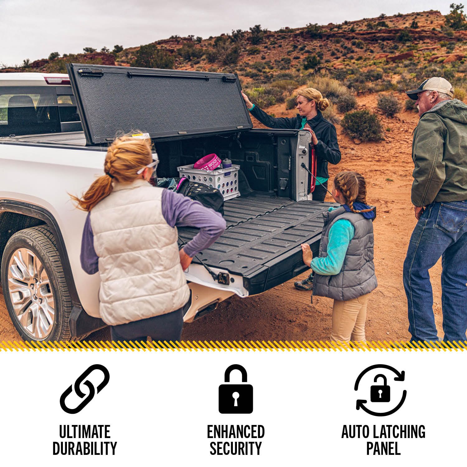 RealTruck UnderCover ArmorFlex Hard Folding Truck Bed Tonneau Cover | AX22020 | Fits 2015-2020 Ford F-150 6'7