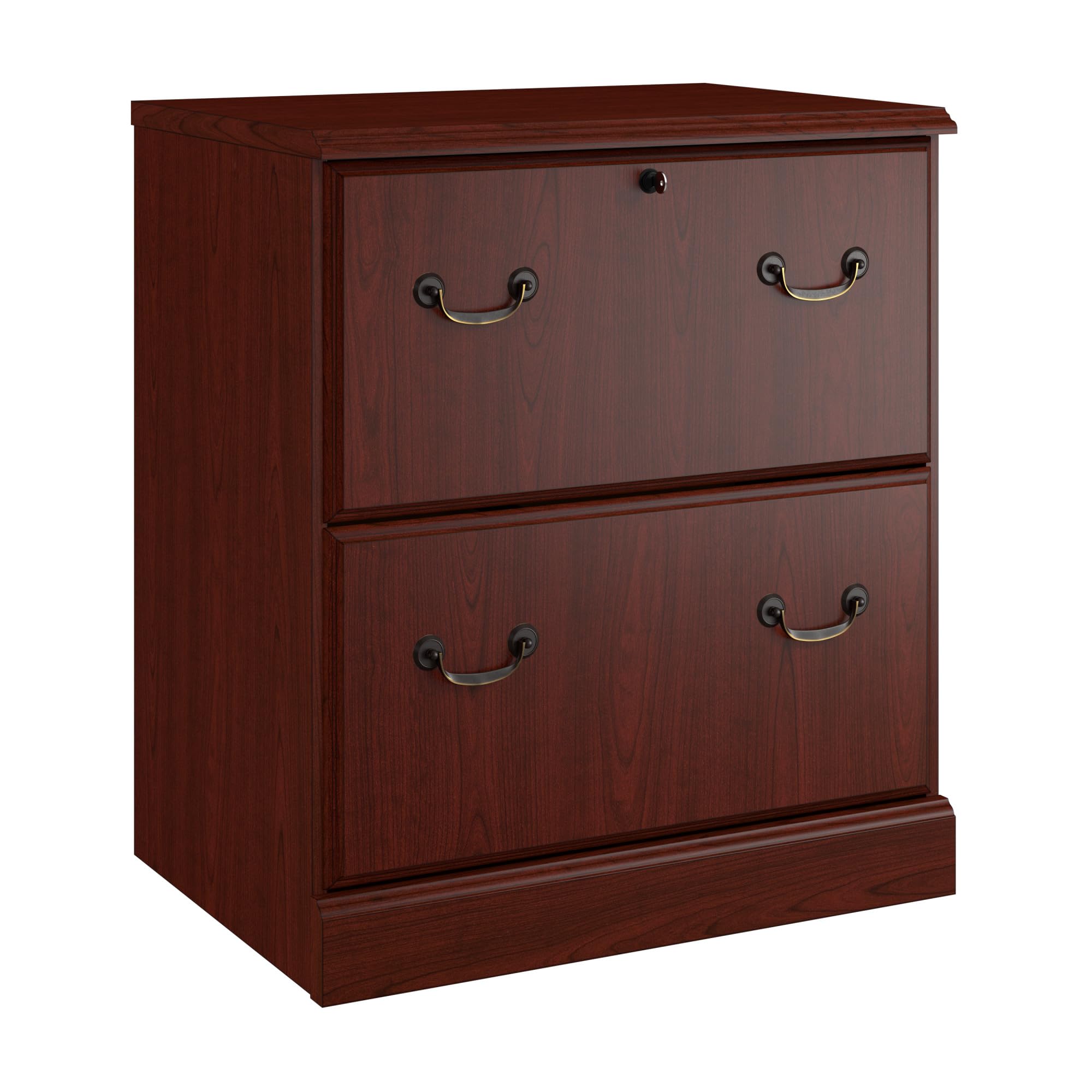 Bush Business Furniture Arlington 2-Drawer Lateral File Cabinet - Harvest Cherry Finish, Letter/Legal/A4 Size Document Storage for Home Office & Professional Workspaces | Perfect for Organizing Files, Contracts, and Office Supplies