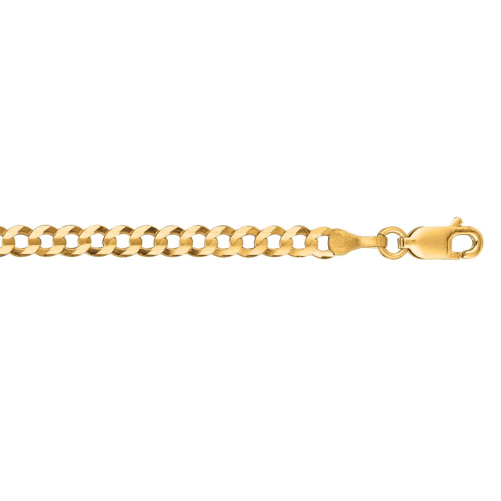 10K Gold 3.2mm Comfort Curb Chain Necklace for Women - Durable & Hypoallergenic Jewelry for Everyday Wear, Gifts & Special Occasions