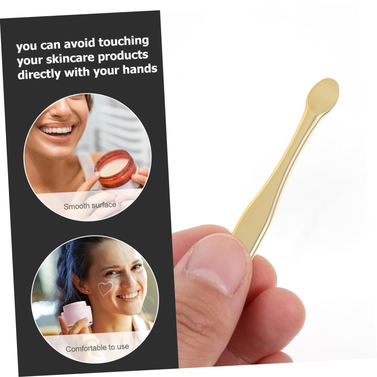 Minkissy 12pcs Mini Mask Spoon Set - Reusable Skincare Spatula for Face Cream, Makeup & Beauty Products | Abs Golden Applicator for Hygienic & Precise Application | Perfect for Travel, Salon & Home Use