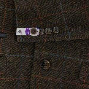 Cavani Tommy Brown Slim Fit Tweed Blazer for Men | Classic Wool Blend Jacket | Perfect for Business Meetings & Formal Events