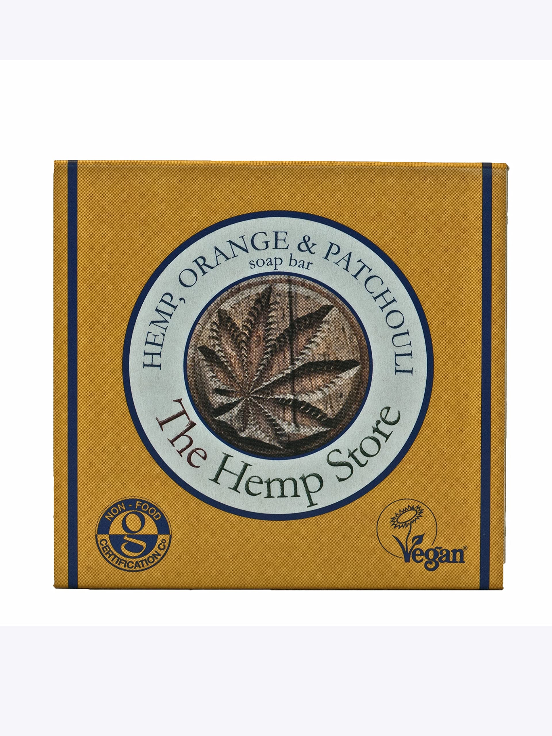 Organic Hemp Soap Bar with Orange & Patchouli Essential Oils - 100g Natural Vegan Soap for Sensitive Skin - Perfect for Daily Cleansing & Aromatherapy