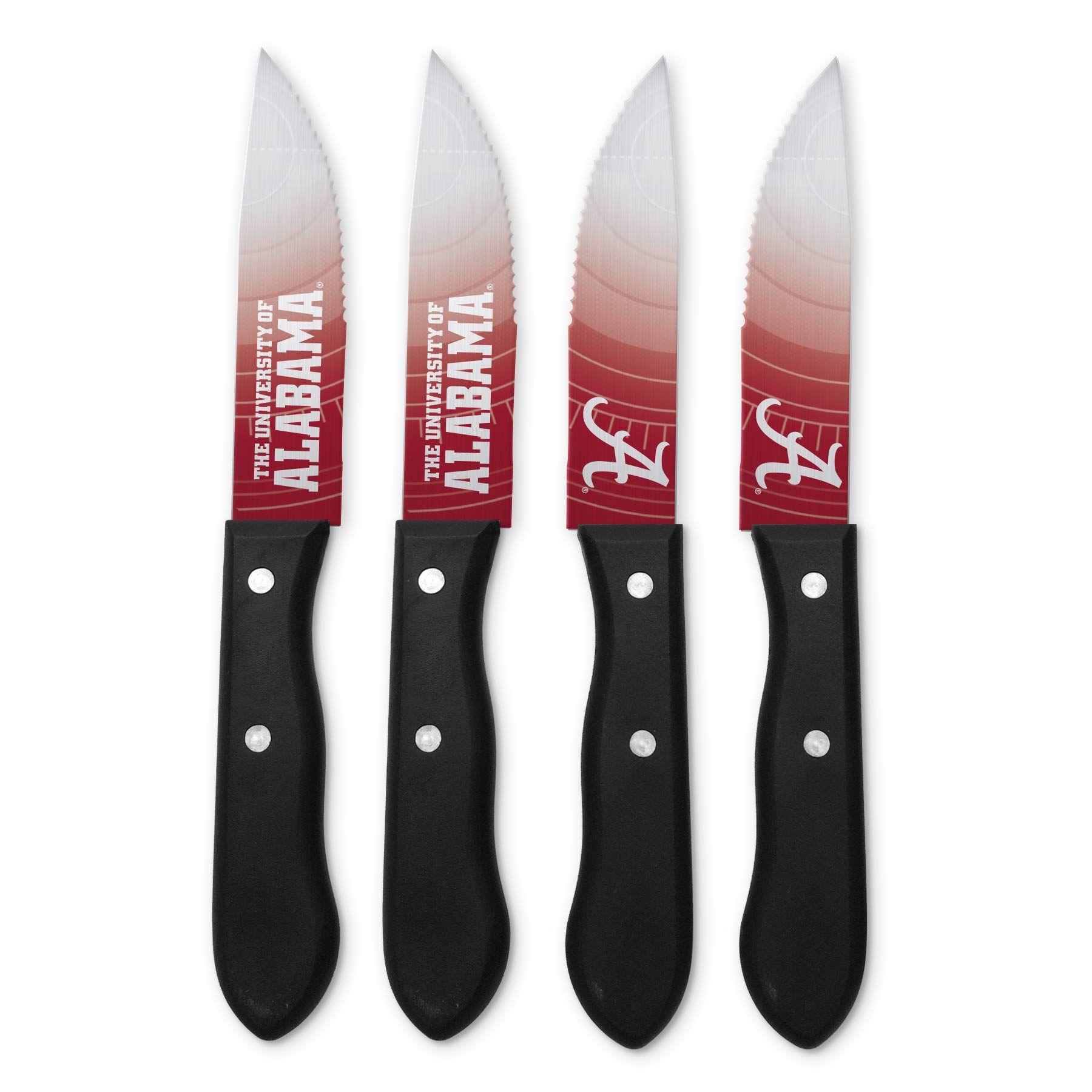 NCAA Steak Knives Set - Unisex Adult College Sports Themed Cutlery for Tailgating, BBQ, and Game Day Parties