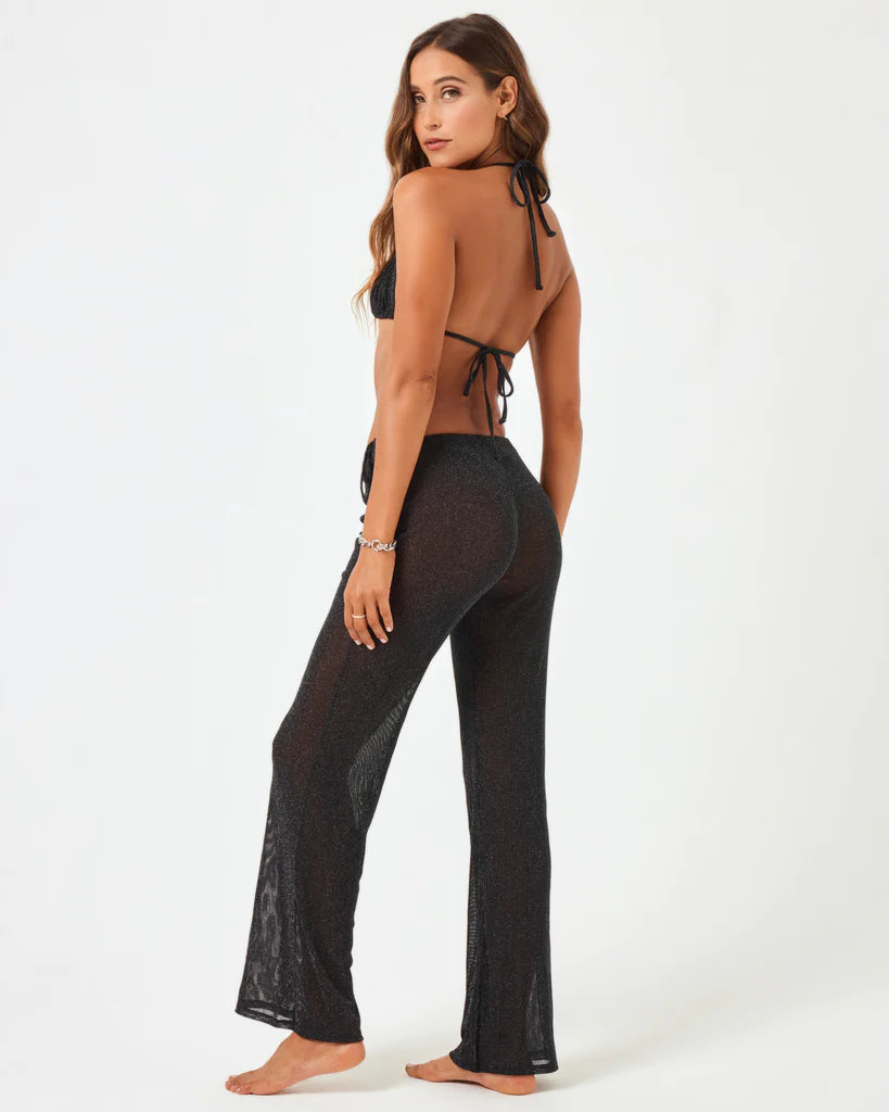 L*Space Women's Kari Beach Cover Up Pants - Black | Stylish Swimwear Cover Up for Pool, Beach & Vacation | Lightweight & Comfortable Summer Outfit
