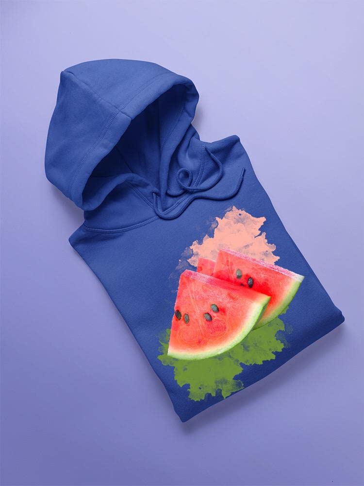 Smartprints Watermelon Fruit Hoodie for Women - Cute & Comfortable Pullover Sweatshirt - Perfect for Casual Wear, Lounge, and Summer Outfits