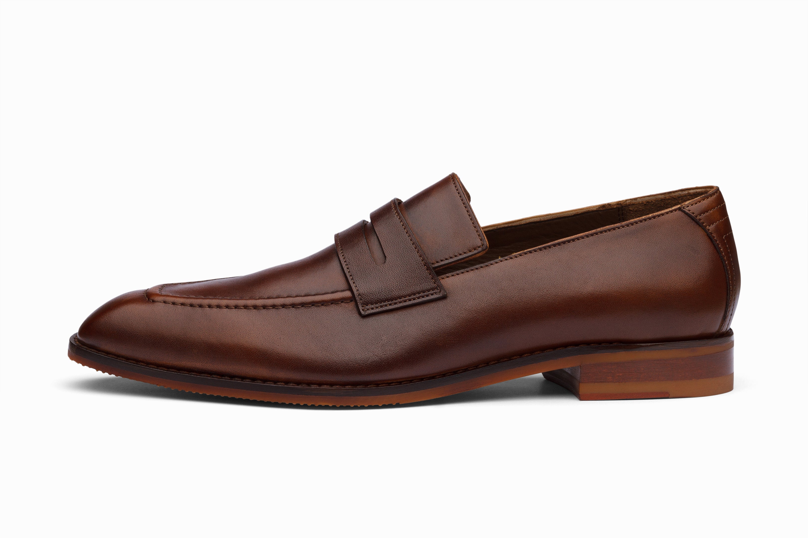Vegano Penny Loafers for Women - Classic Tobacco Brown Slip-On Shoes | Comfortable & Stylish for Work, Office, and Casual Outfits