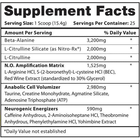 Hi-Tech Pharmaceuticals AMP3D - Premium Pre-Workout Supplement for Energy & Muscle Growth | Ideal for Gym, Bodybuilding & Fitness Training