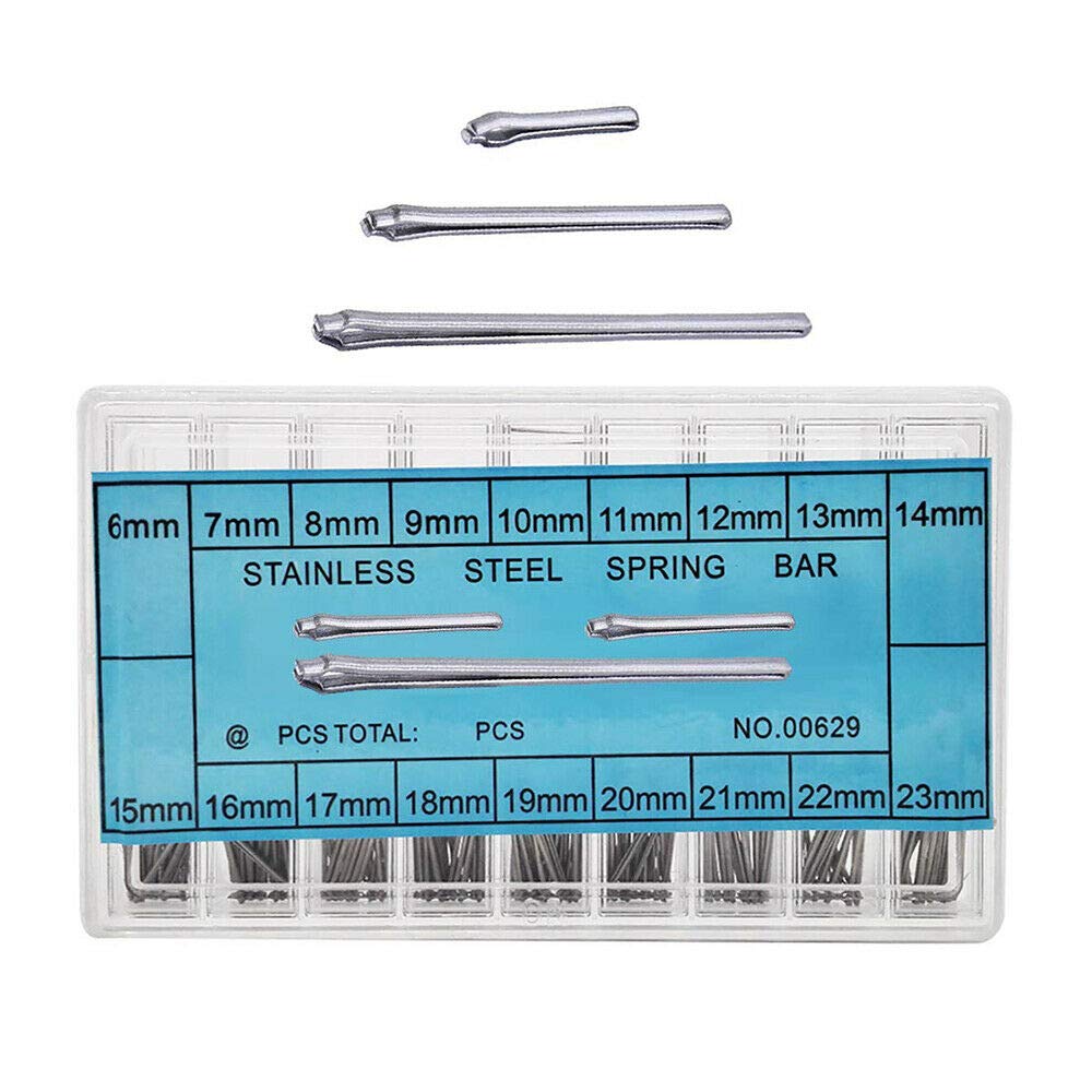 270PCS Stainless Steel Watch Link Pins 6-23mm - Cotter Pins, Spring Bars for Watch Band Replacement & Repair - Perfect for DIY Watch Strap Adjustments & Maintenance