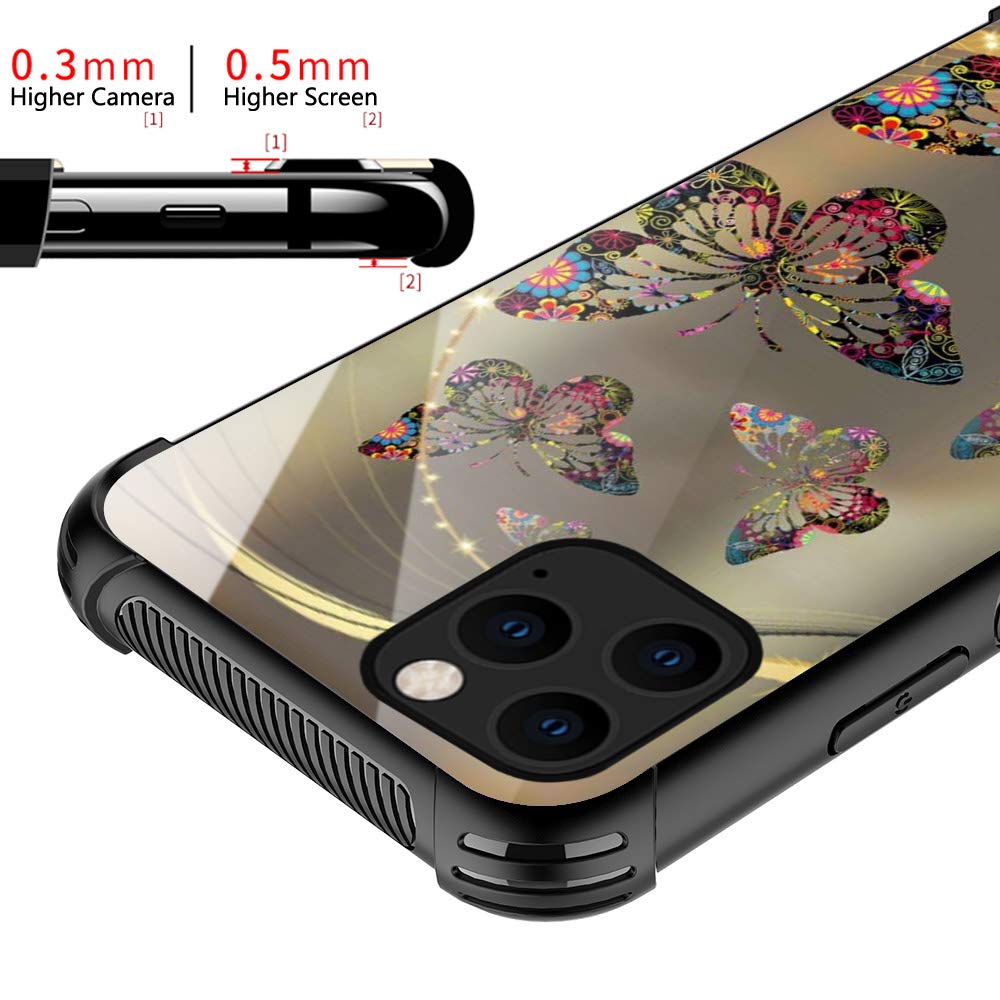 Shockproof iPhone 13 Pro Max Case for Women - Soft TPU Bumper with Anti-Slip Drop Protection & Butterfly Design | Perfect for Daily Use, Work, and Outdoor Activities