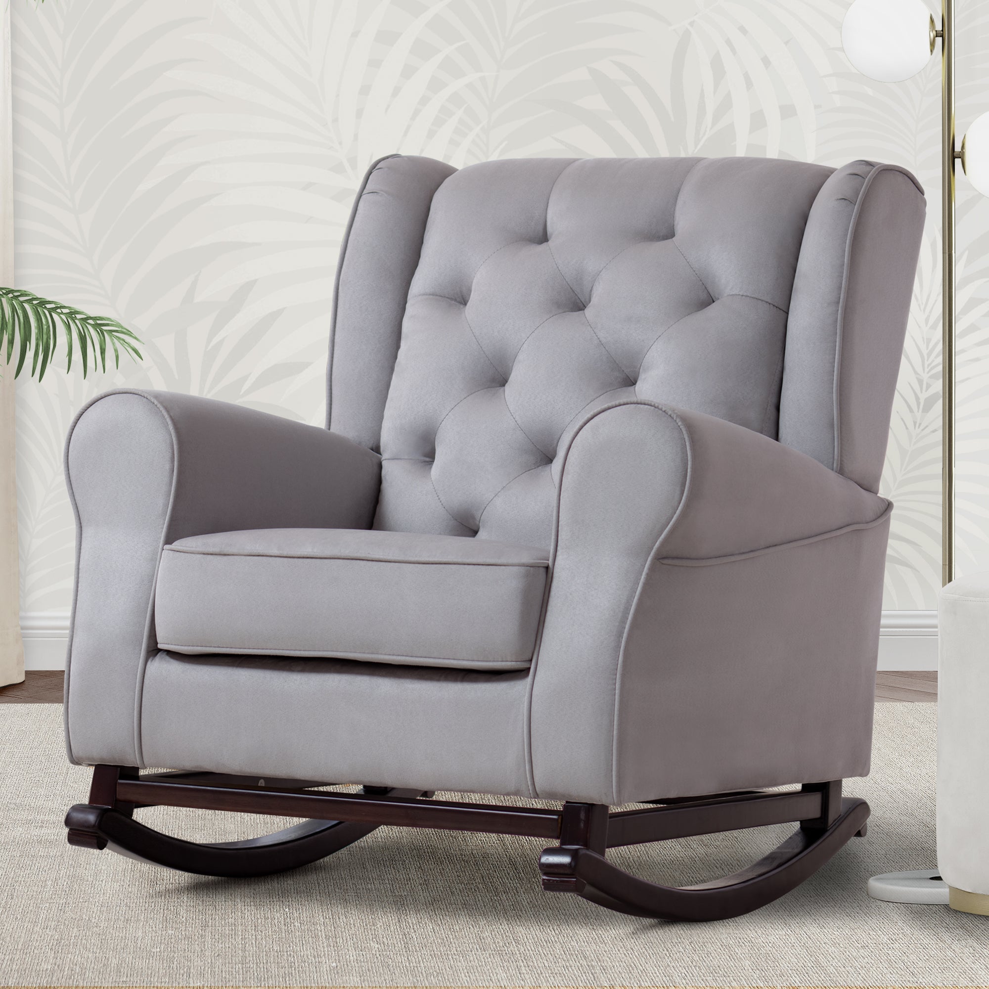 Emma Nursery Rocking Chair - Comfortable Baby Glider for Breastfeeding & Nursery Room - Perfect for Nursing, Reading & Relaxing with Your Newborn