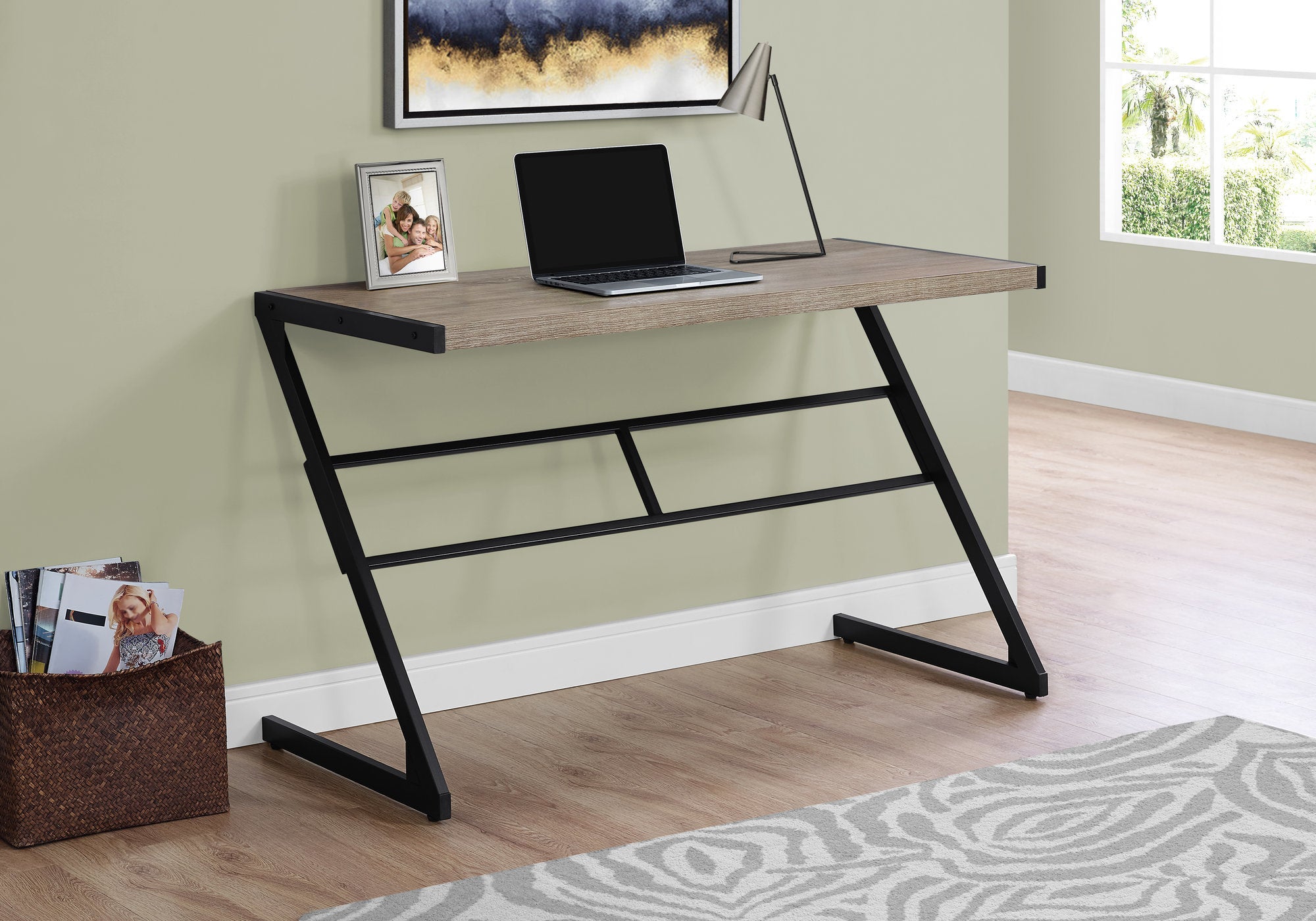 48L Office Series Dark Taupe & Black Metal File Cabinet - Perfect for Home, Office, and Storage Organization