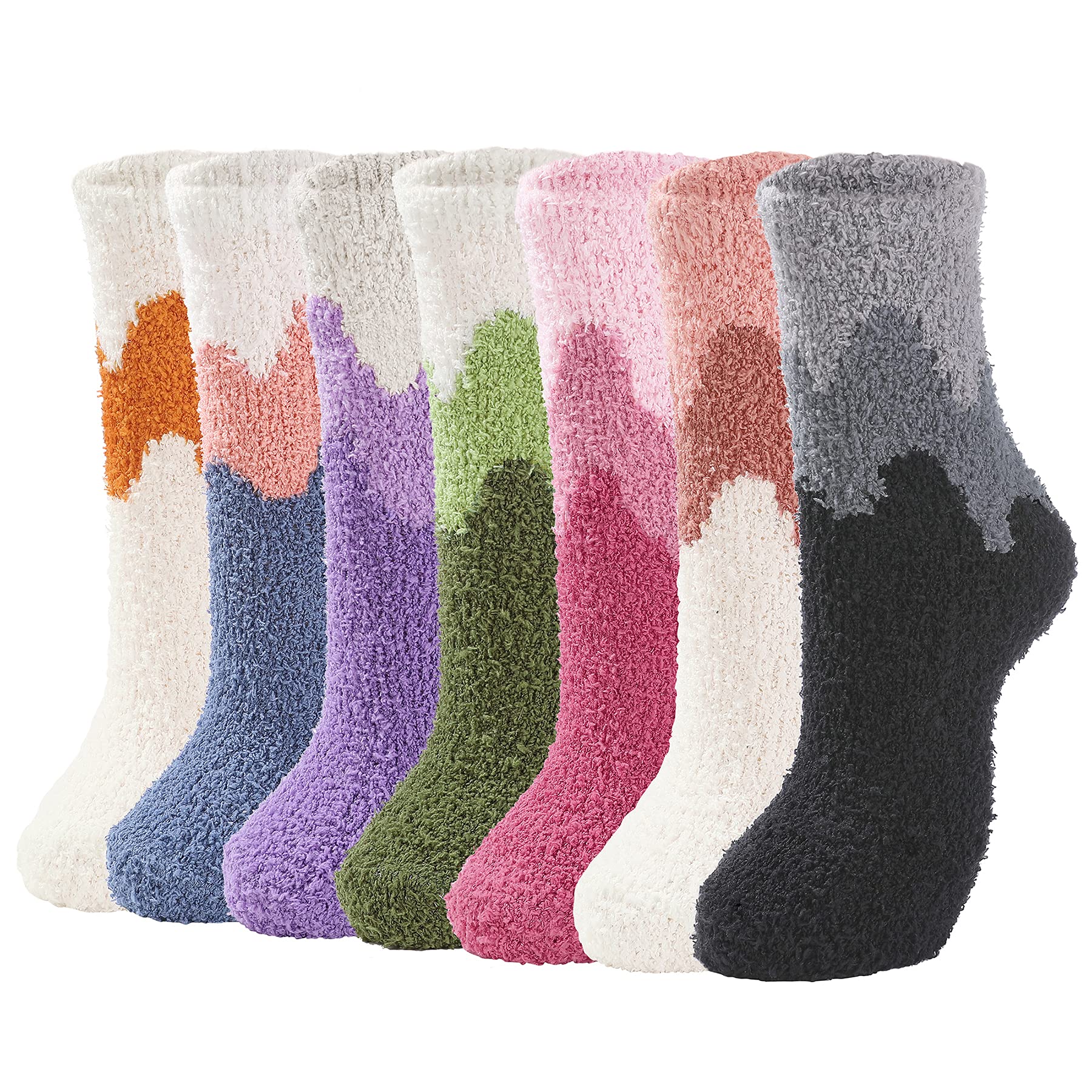 Zando Women's Soft Fuzzy Socks - Thick Warm Winter Slipper Socks, Cozy Fluffy Non-Slip House Socks for Sleeping, Lounge & Home Comfort - Perfect for Cold Nights, Relaxing & Gift Giving