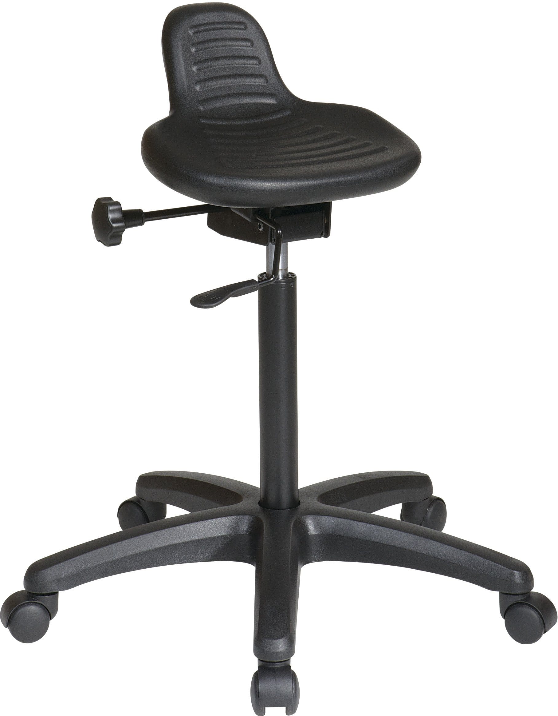 Office Star Work Smart Backless Sit Stand Chair [KH206] - Ergonomic Adjustable Height Stool for Home & Office Workspaces