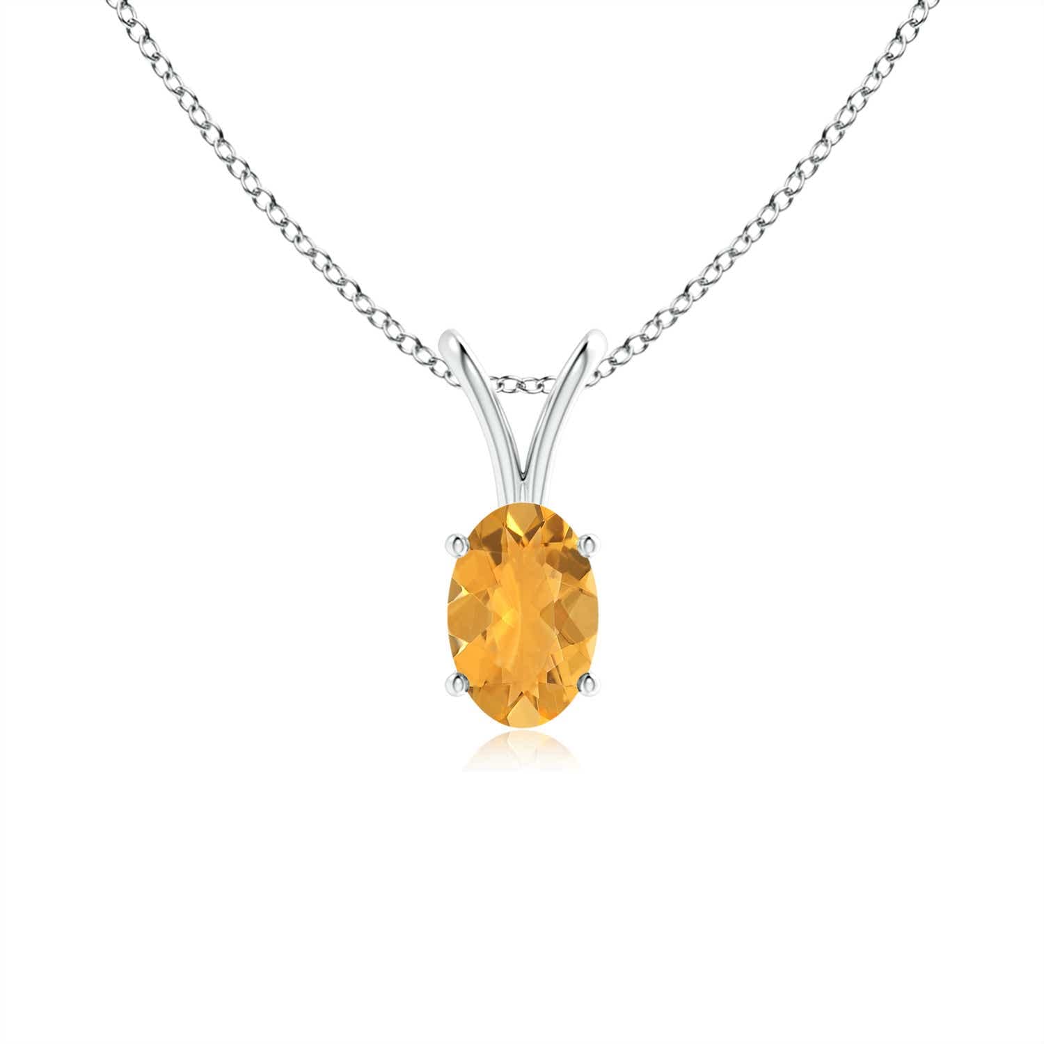 Natural Fire Opal Solitaire Pendant Necklace for Women - 14K Gold/Platinum/Sterling Silver | October Birthstone Jewelry | Elegant Gift for Her, Wedding, Anniversary, Birthday | Perfect for Everyday Wear & Special Occasions