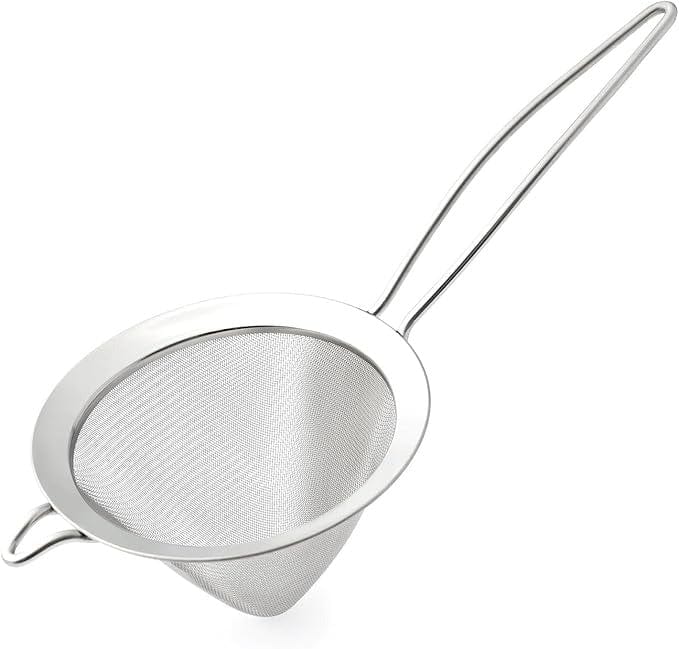Premium Cuisipro Cone Strainer - 14cm Fine Mesh Kitchen Sieve for Sifting Flour, Powder & Liquids | Ideal for Baking, Cooking & Mixing Ingredients