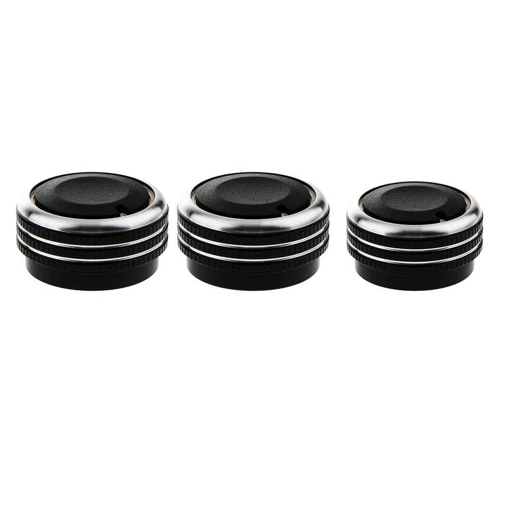 3-Piece Air Conditioner Knob Control Switch Set for Toyota Vela, Vitz, Vios - Blue Replacement AC Control Knobs | Car Interior Upgrade & Climate Control Enhancement