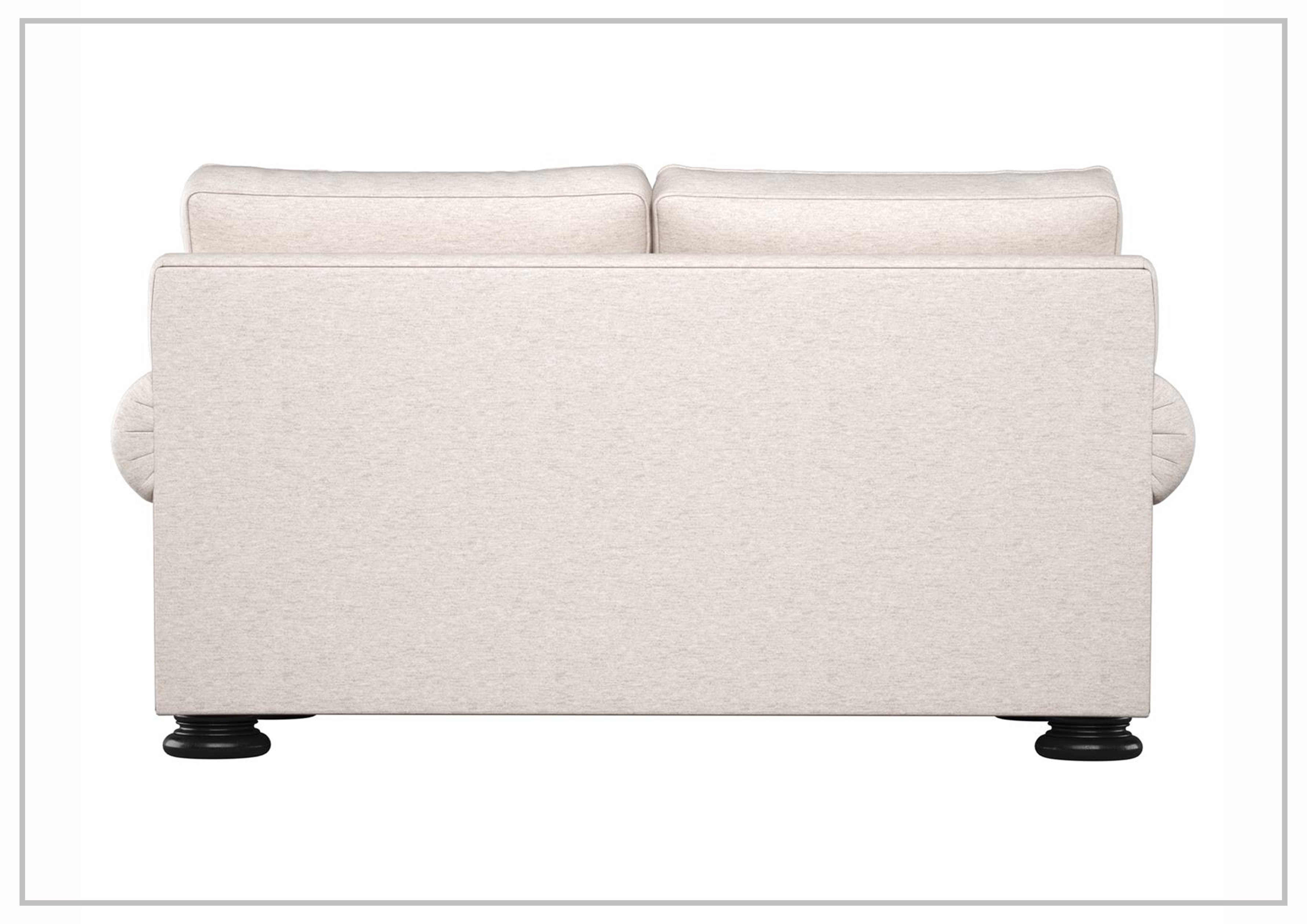 Bernhardt Foster Fabric Loveseat with Rolled Arms - Comfortable Small Sofa for Living Room, Bedroom, or Office Space