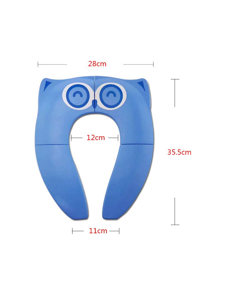 Upgraded Kids Folding Toilet Seat with Non-Slip Silicone Pads - Portable & Reusable Potty Training Seat Cover with Carry Bag for Toddlers & Babies (Yellow) - Perfect for Travel, Home & Daycare Use