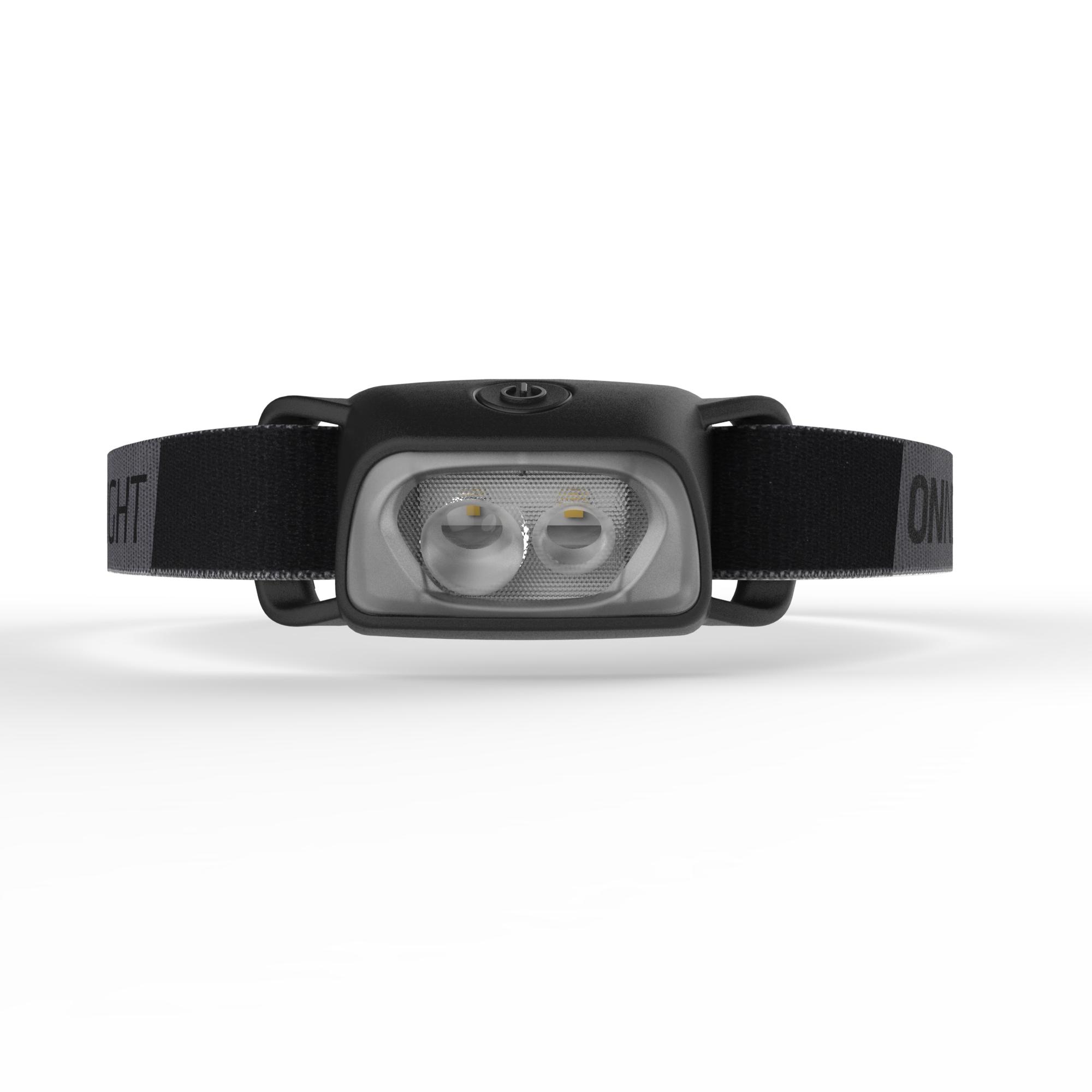 Forclaz ONNIGHT 100 Battery Powered 80 Lumens Hiking Headlamp - Hands-Free Light for Camping, Running & Outdoor Adventures