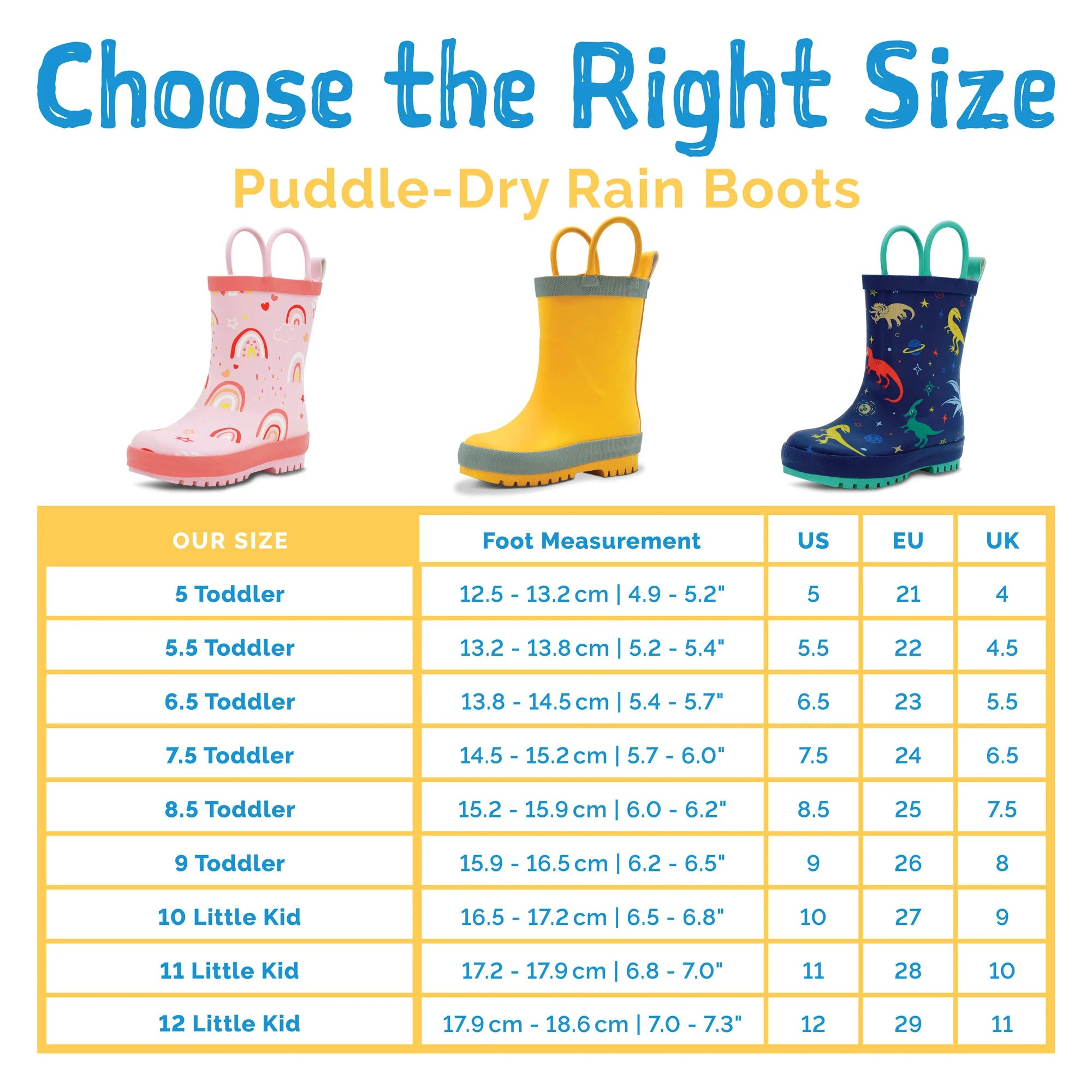 Jan & Jul Space Dino Kids Rain Boots - Waterproof Rubber Rain Shoes for Toddlers & Children - Perfect for Puddle Jumping, Outdoor Play & Rainy Day Adventures