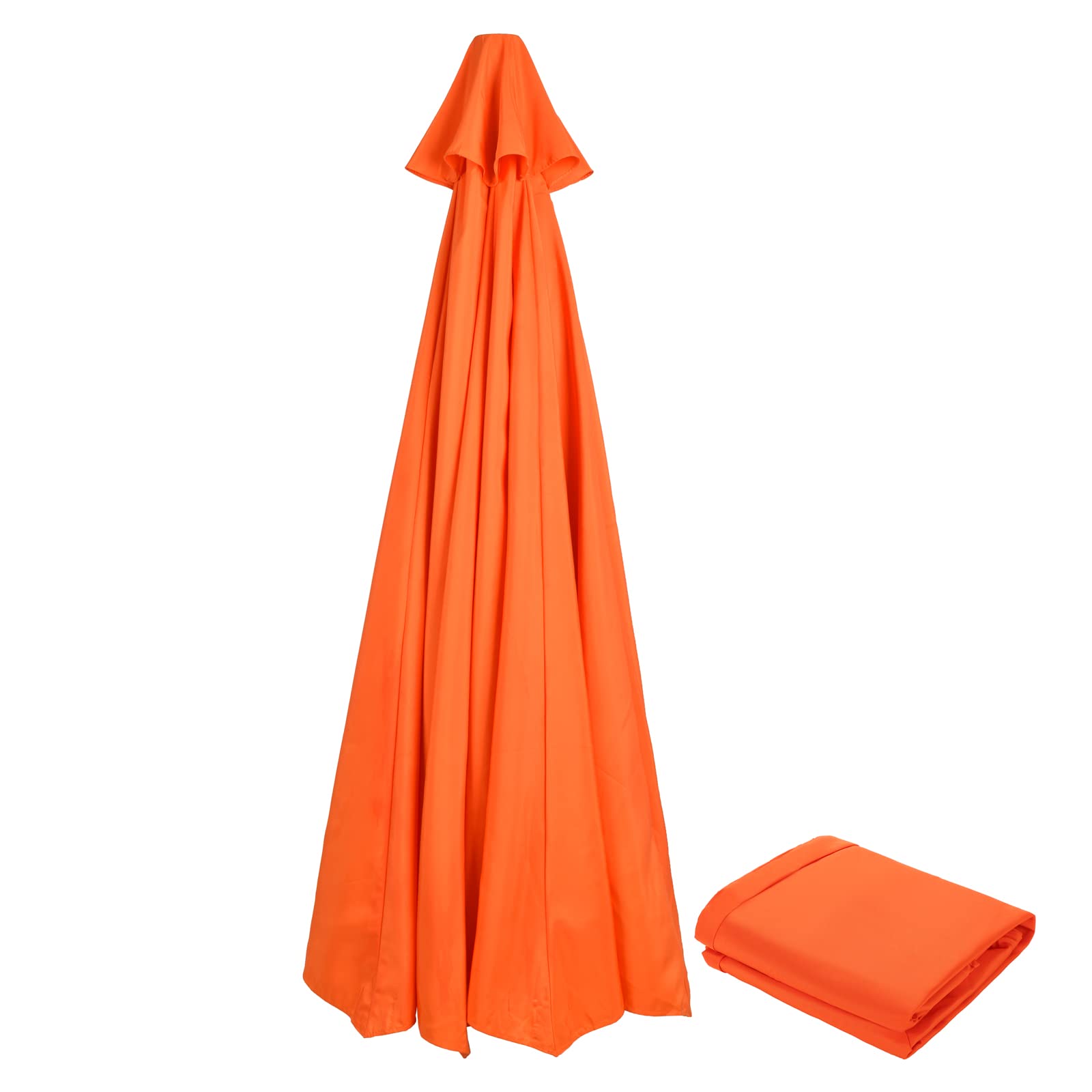 10ft 6 Rib Patio Umbrella Replacement Canopy - Outdoor Market Umbrella Fabric Top (Tan) | Perfect for Backyard, Deck, Poolside & Outdoor Dining Areas