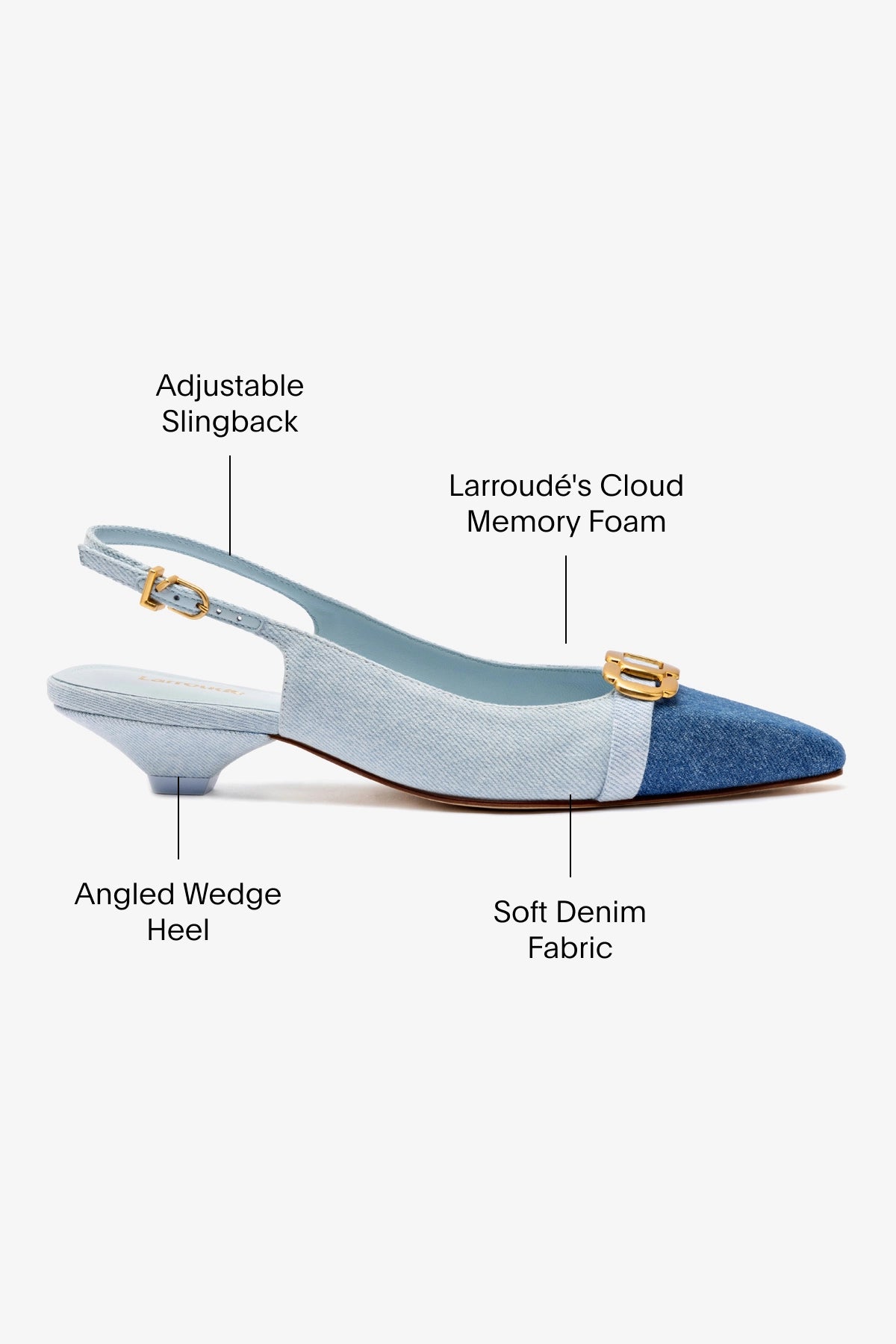 Franca Pump in Blue Denim - Women's Comfortable Denim Heels for Work & Casual Outfits | Perfect for Office, Date Night & Everyday Wear