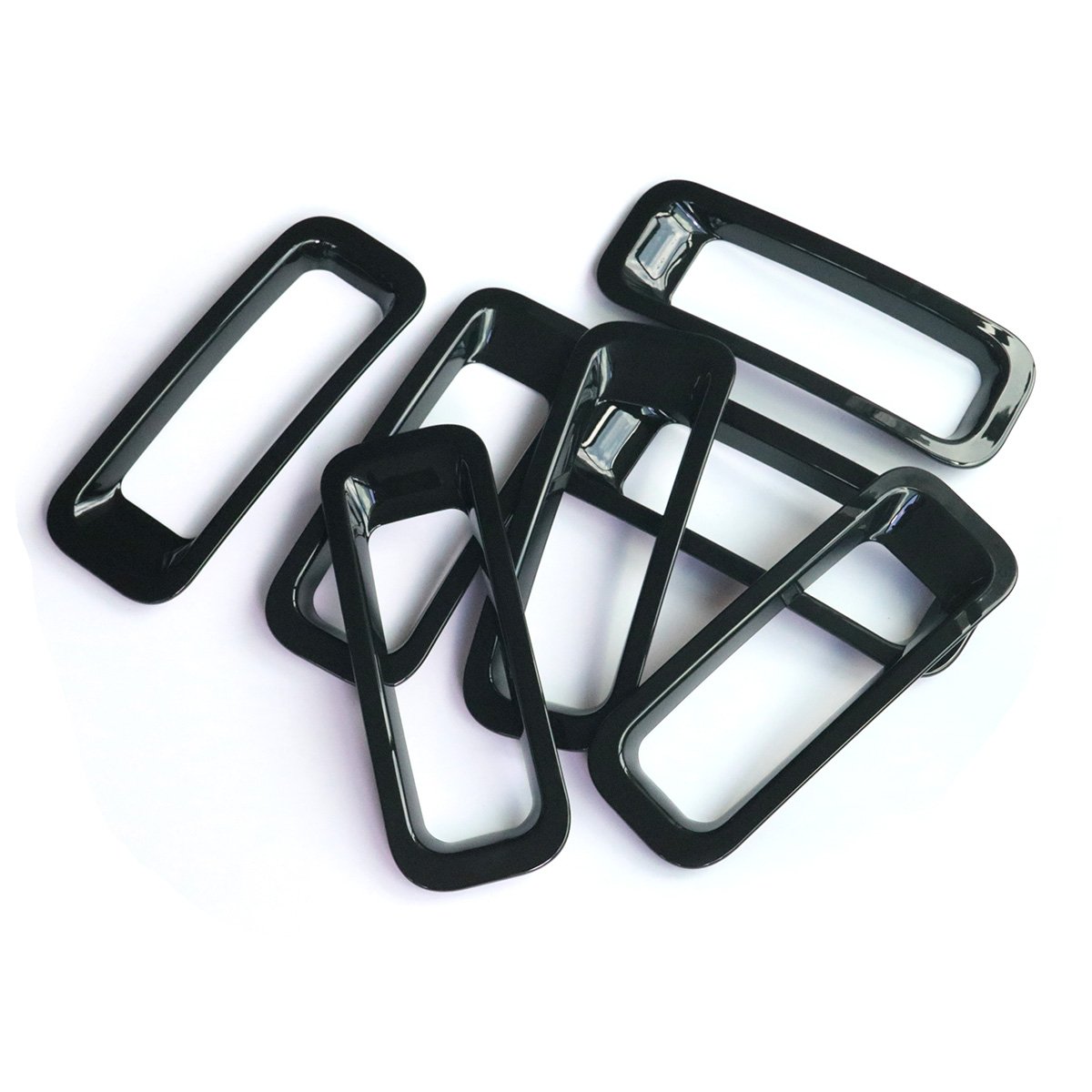 Chrome Black Front Mesh Grille Insert Kit for 2011-2017 Jeep Patriot - 7 Piece Hollow Design | Off-Road & Street Style Upgrade