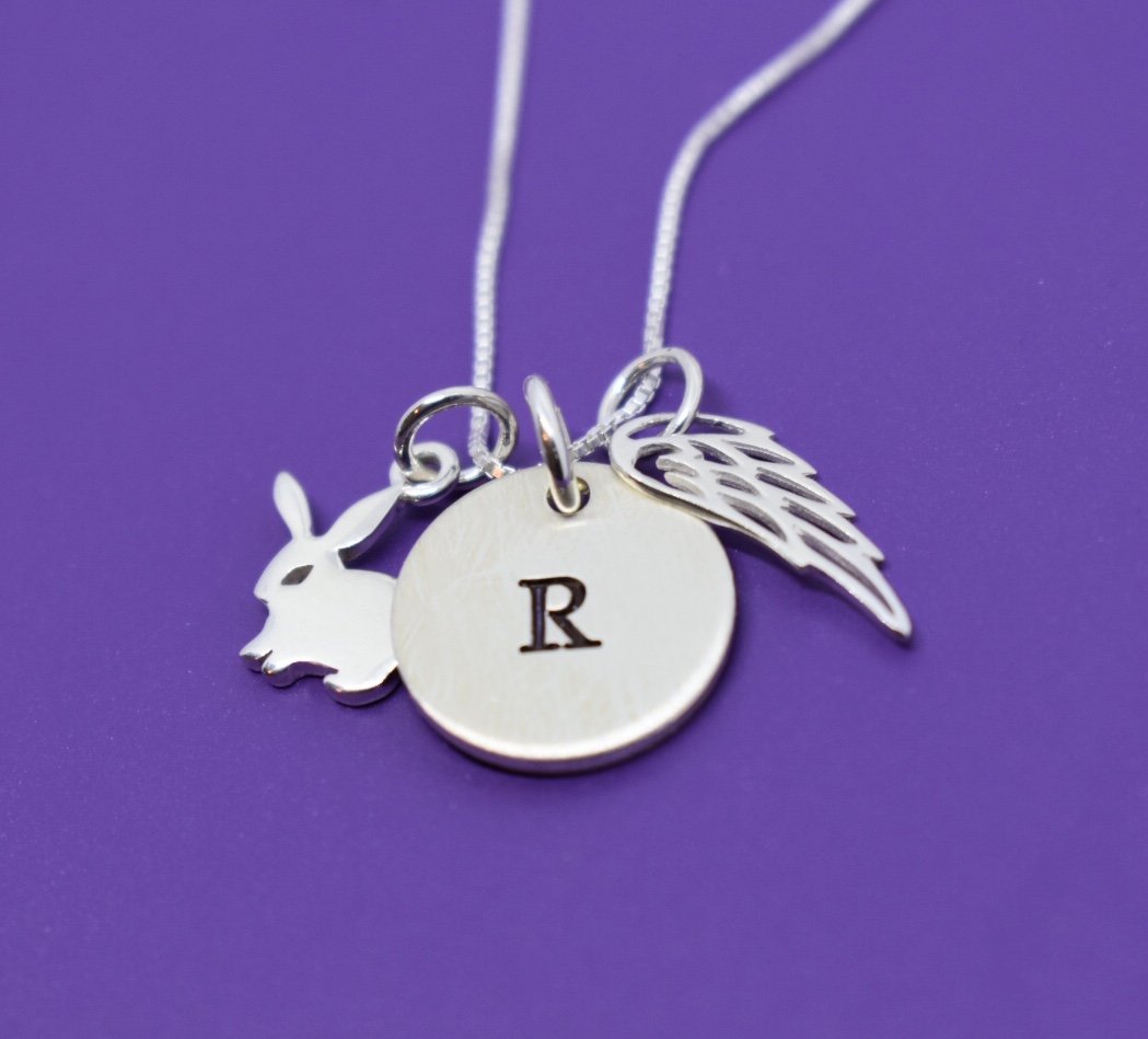 Personalized Pet Rabbit Memorial Necklace - Sympathy Gift for Pet Loss, Bunny Keepsake Jewelry with Tiny Charm - Perfect for Remembrance & Healing After Losing a Beloved Rabbit