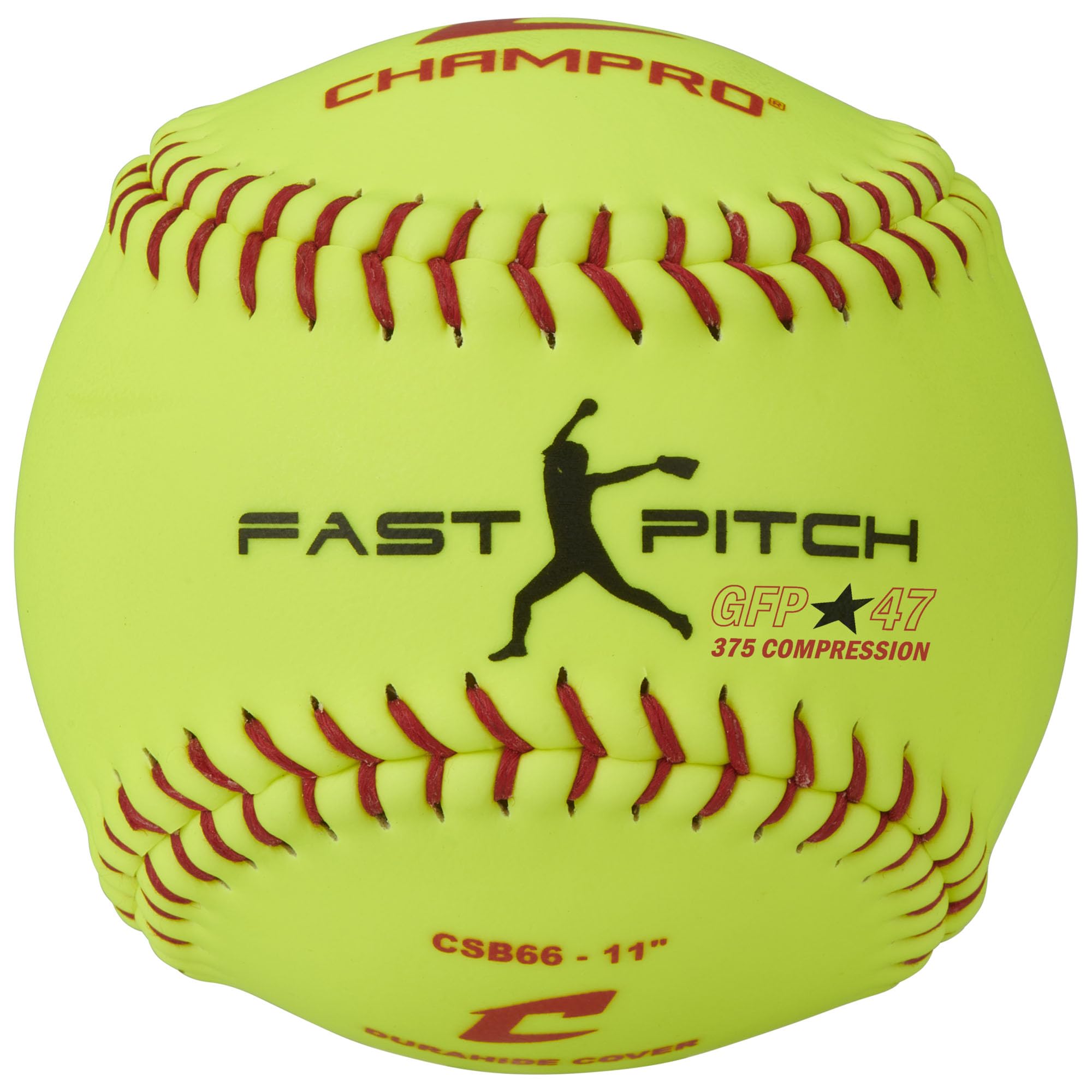 CHAMPRO Recreational Fast Pitch Softballs - 12 Pack with Durahide Cover for Long-Lasting Performance | Perfect for Practice, Training & League Games