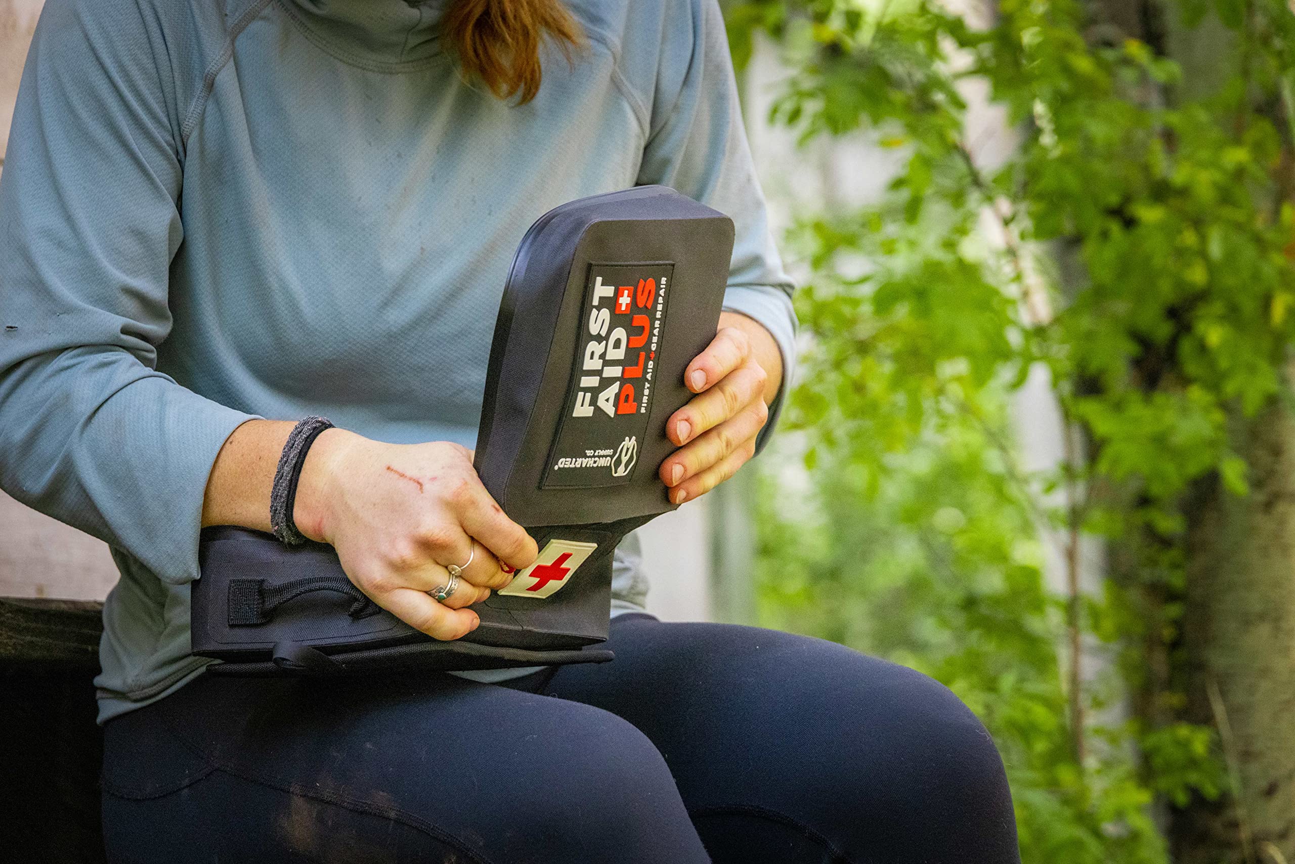 Uncharted Supply Co. First Aid Plus Kit - Waterproof Emergency Medical Bag for Travel, Hiking, Camping, Car & Home - Survival Gear with Essential Supplies & Tools - Black - Perfect for Outdoor Adventures & Emergency Preparedness