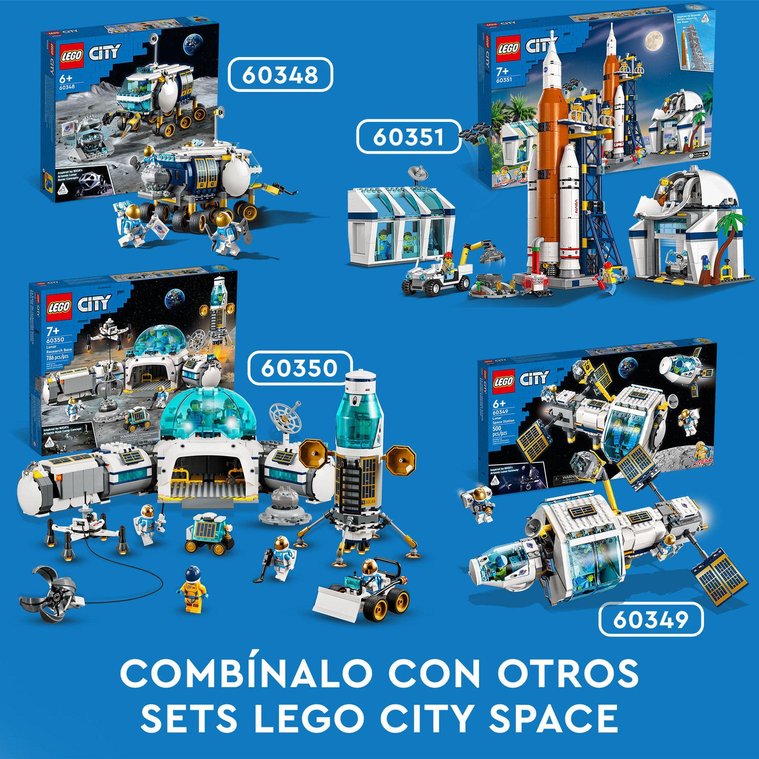 LEGO 60350 City Lunar Research Base, NASA Space Toys with Buggy Vehicle, Building Set for Kids Ages 7+ - Perfect for Space Exploration Play & STEM Learning