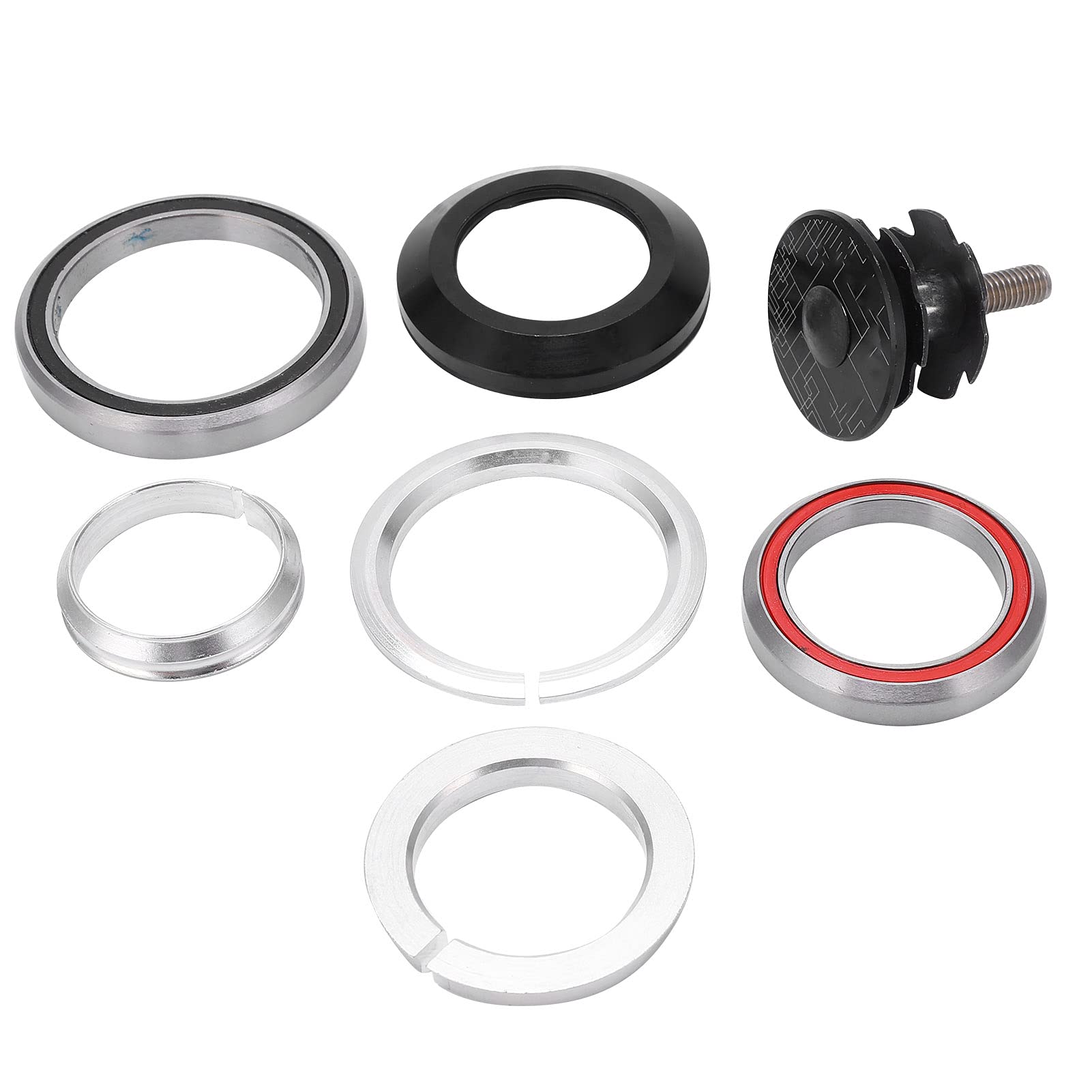 Keenso 41.8-52mm M4/M5 Mountain Bike Headset Bearings - Straight Tapered Tube Replacement Parts for Road & MTB Bicycles | Durable Cycling Components for Smooth Steering & Shock Absorption