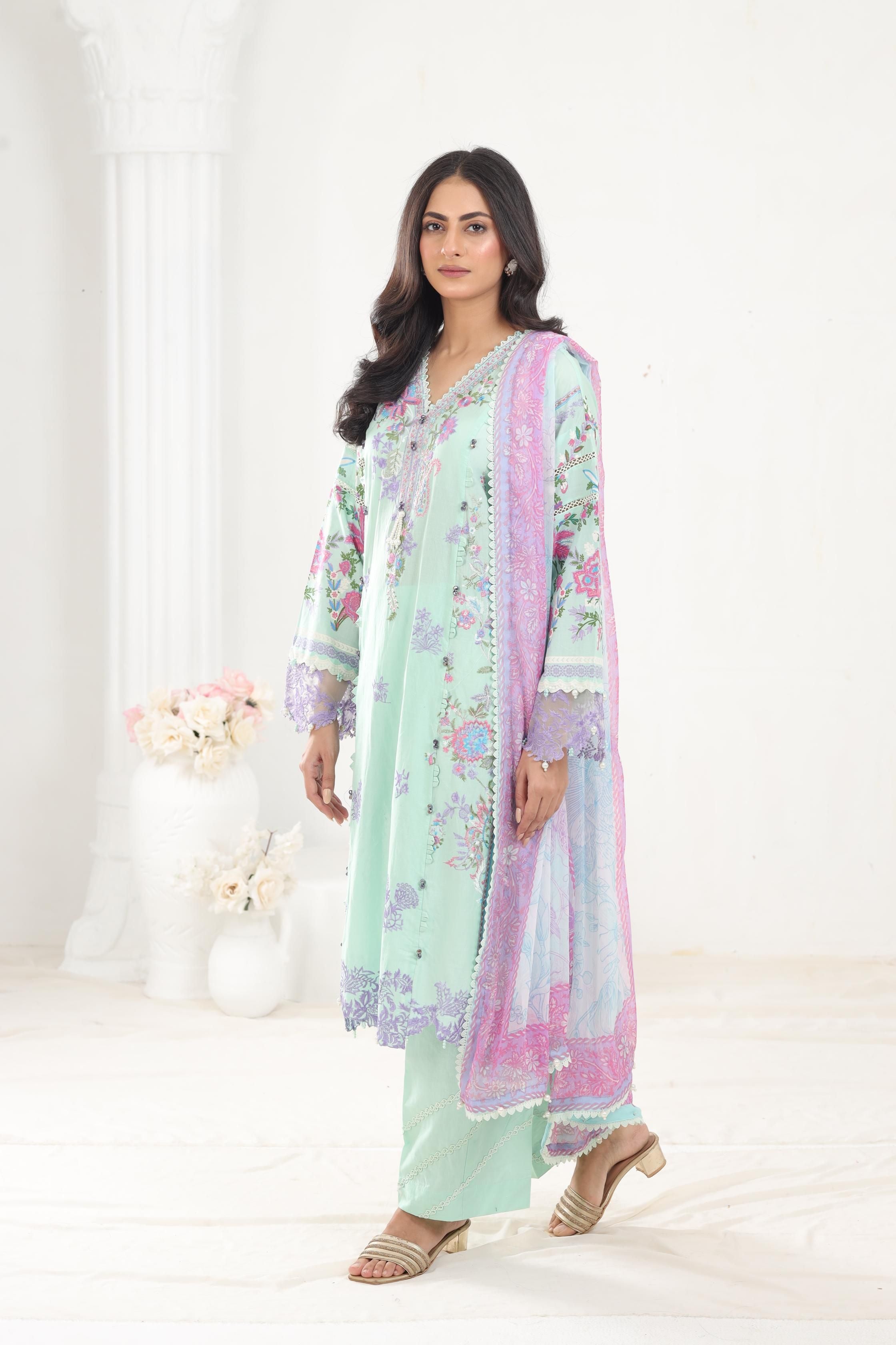 Sana Safinaz Muzlin Volume 2 Stitched Embroidered Formal Dress - Elegant Pakistani Designer Wear for Weddings, Parties & Special Occasions