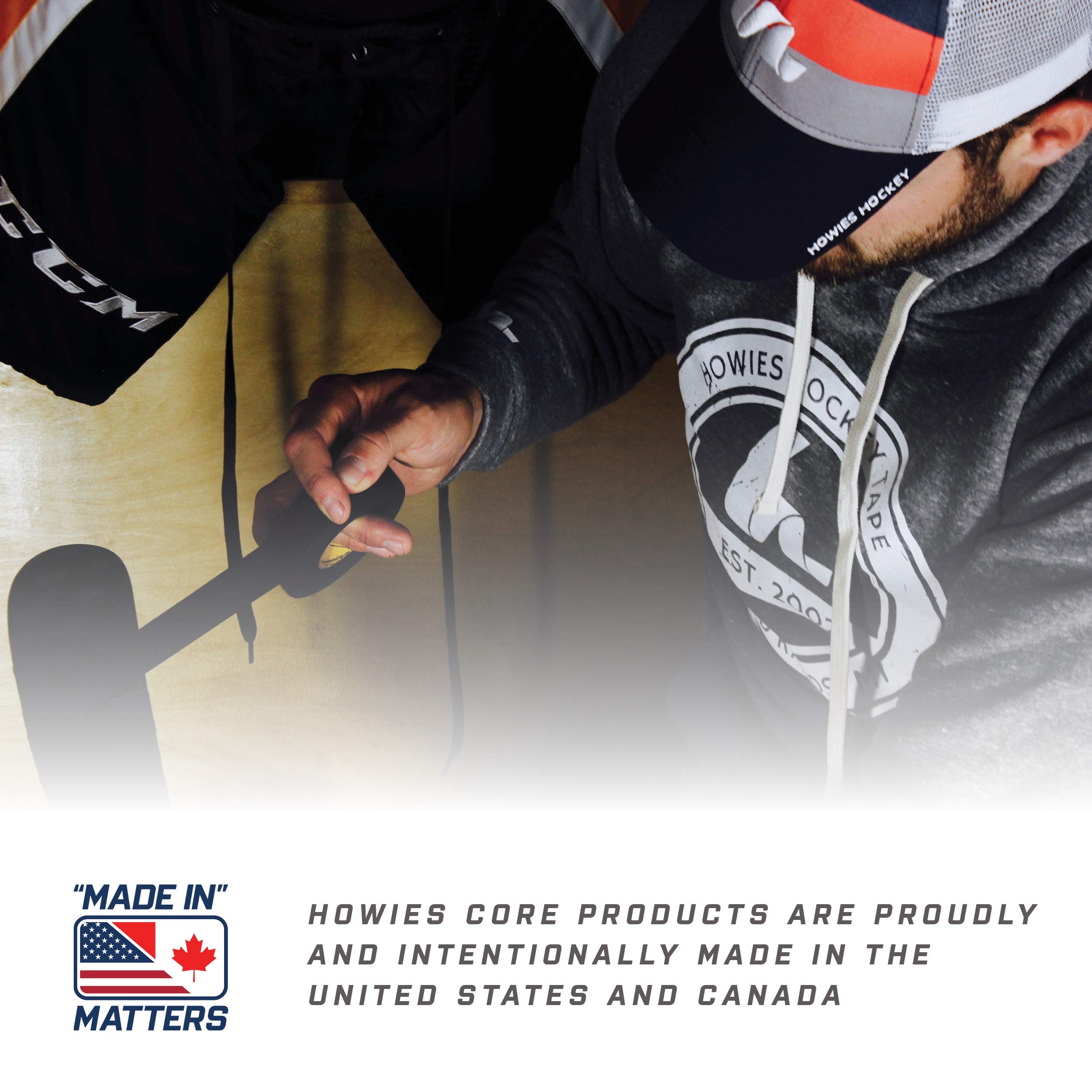 Howies Hockey Tape - 30 Pack Black & White Cloth Hockey Stick Tape | Grip & Protection for Hockey Sticks | Perfect for Ice Hockey, Street Hockey & Practice Sessions