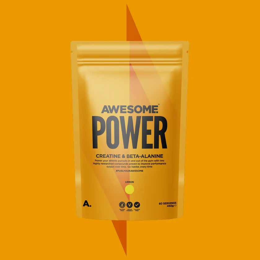 Awesome Supplements Power 450g | Premium Creatine & Beta-Alanine Powder for Muscle Growth & Endurance | Pre-Workout & Post-Workout Supplement for Athletes & Bodybuilders